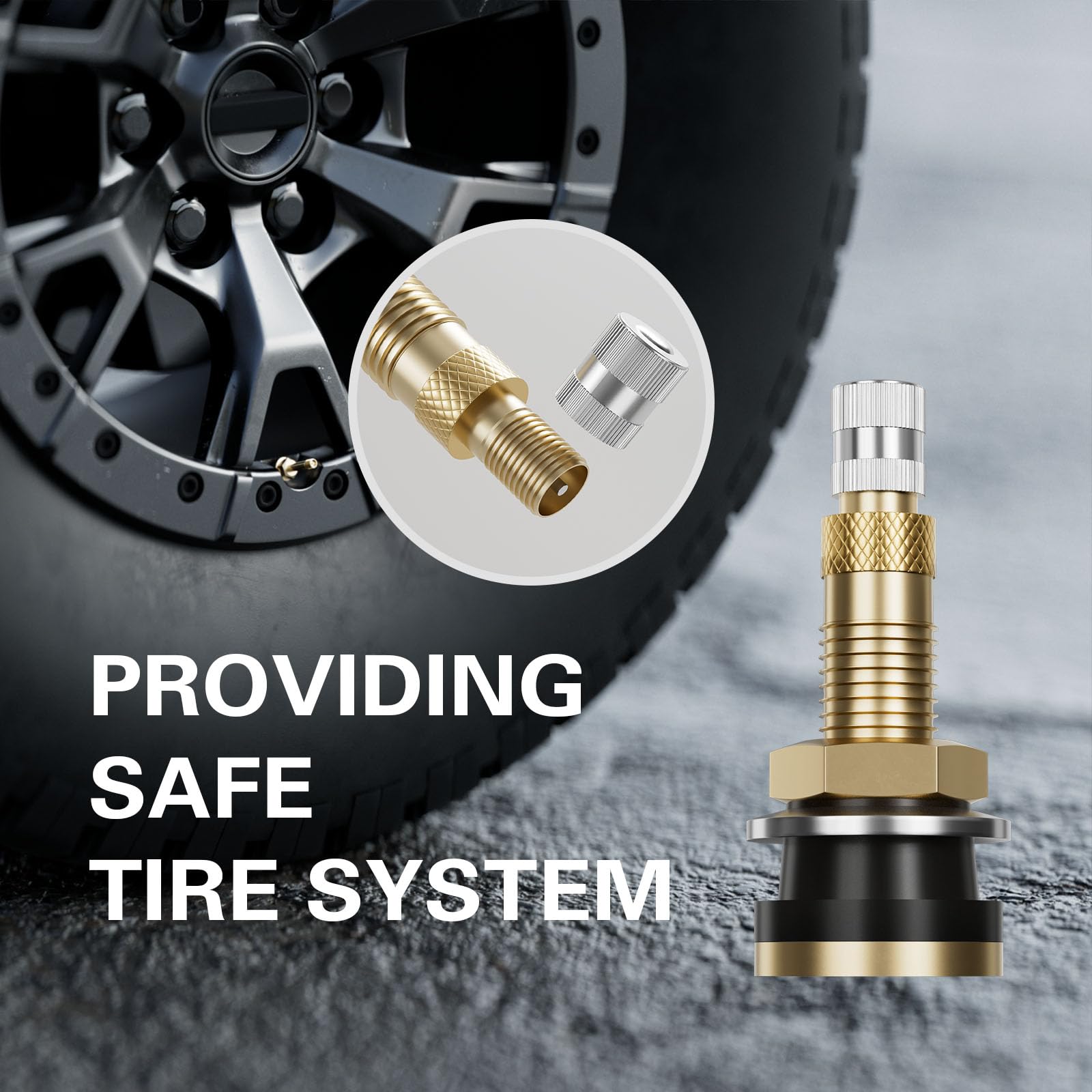 Ckauto Tr618A Tubeless Tire Valve Stems, 1.875 Metal Valve Stems, Climp-In Brass Tire Valve Stem With Valve Stem Core For Rim F.