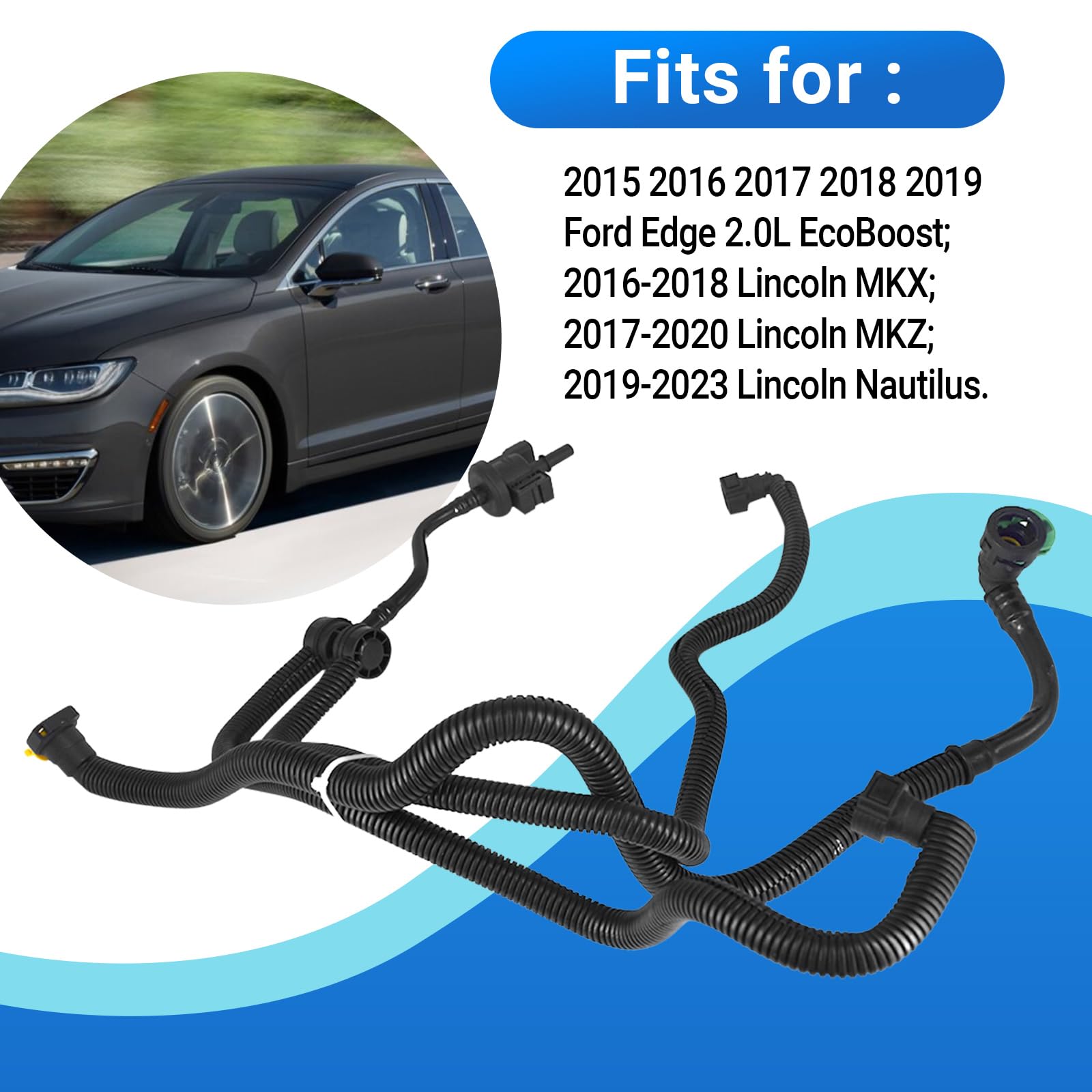 Vapor Canister Purge Val-ve Fits for 2015 2016 2017 2018 2019 Ford Edge 2.0L EcoBoost 2016-2018 Lincoln MKX 2017-2020 Lincoln MK