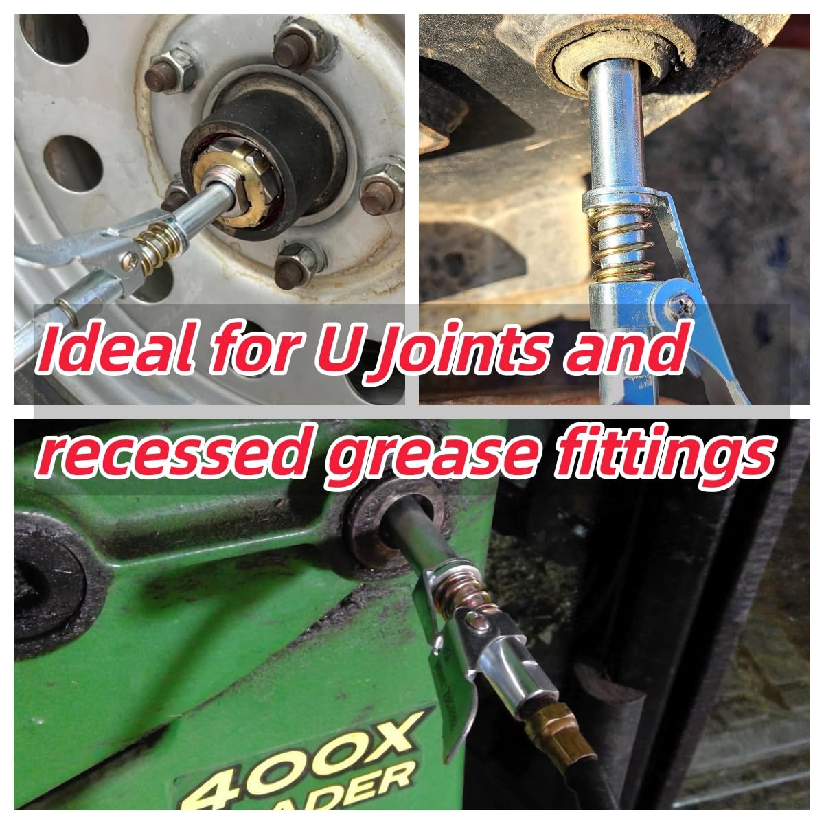 OKYOUK World's Smallest Grease Coupler 0.53'' | Quick-Release High-Pressure Tips | Universal Fit 1/8'' NPT Manual & Electric Gun