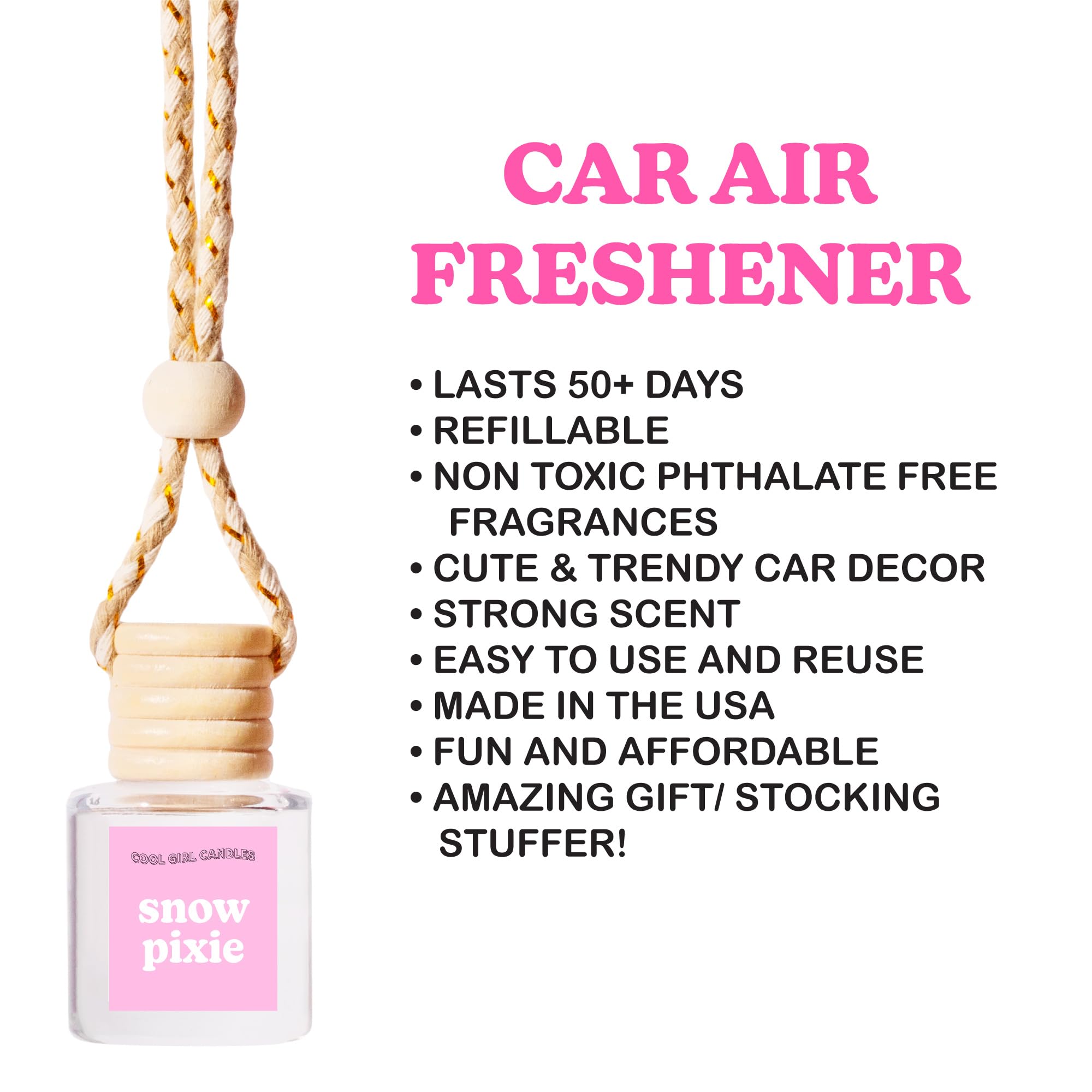 Coolgirlcandles Hawaiian Sunset Car Air Hanging Fragrance Oil Diffuser Car Air Freshener Diffuser For Essential Oils, Scents Aro