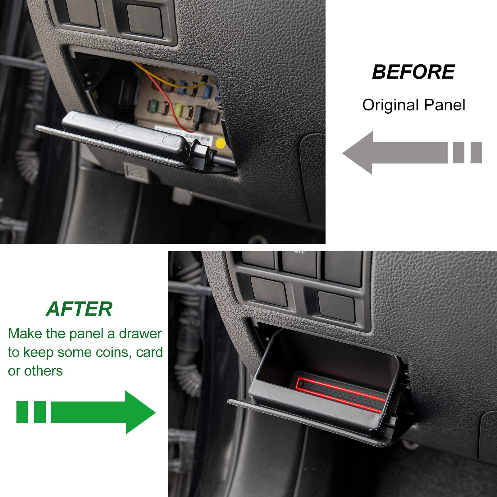 Pimcar Fuse Box Coin Container Inner Storage Tray Compatible With Subaru Impreza Xv/Crosstrek Forester Legacy Outback Wrx Sti Ascent Accessories