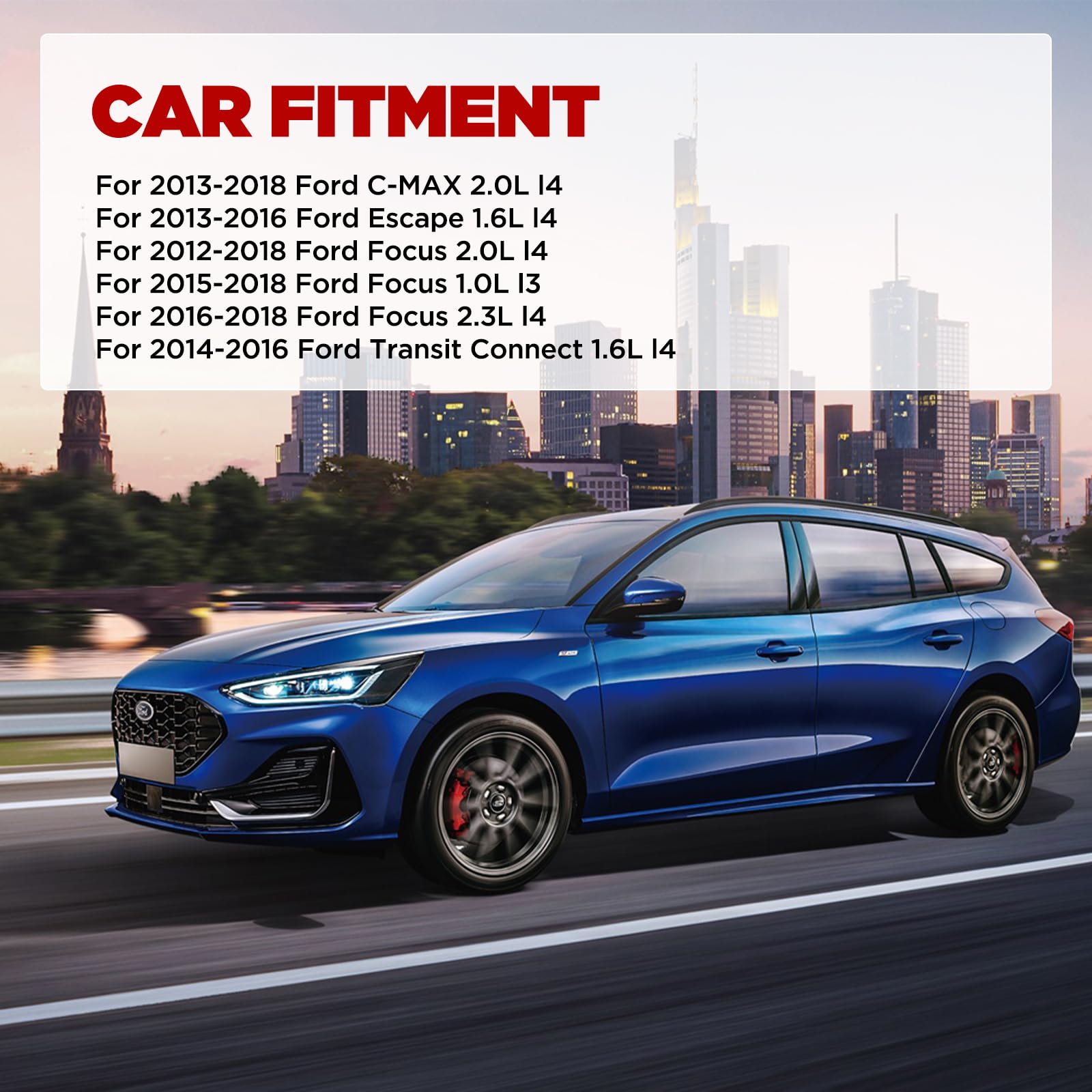 Bdfhyk Engine Coolant Expansion Reservoir Overflow Tank Compatible With Ford C-Max Escape Focus Transit Connect Replace 603-382 Cv6Z-8A080-A Fo3014109 Fo3014110 8V61-8K218-Ae Cv6Z8A080A 8V618K218Ae