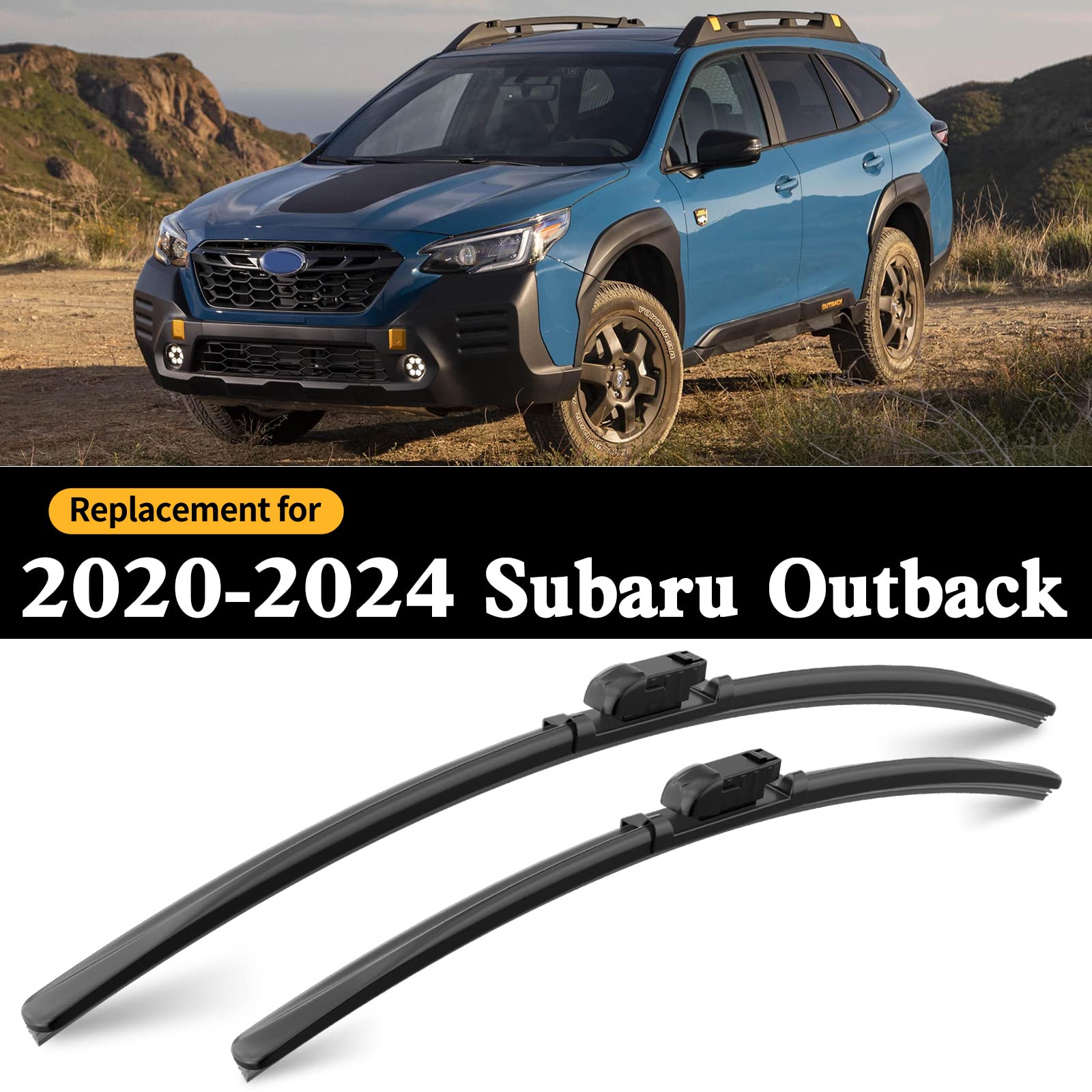 Gardimu Front And Rear Windshield Wiper Blades, 3 Pcs Front And Back Windshield Wipers Blades Replacement For Subaru Outback 202