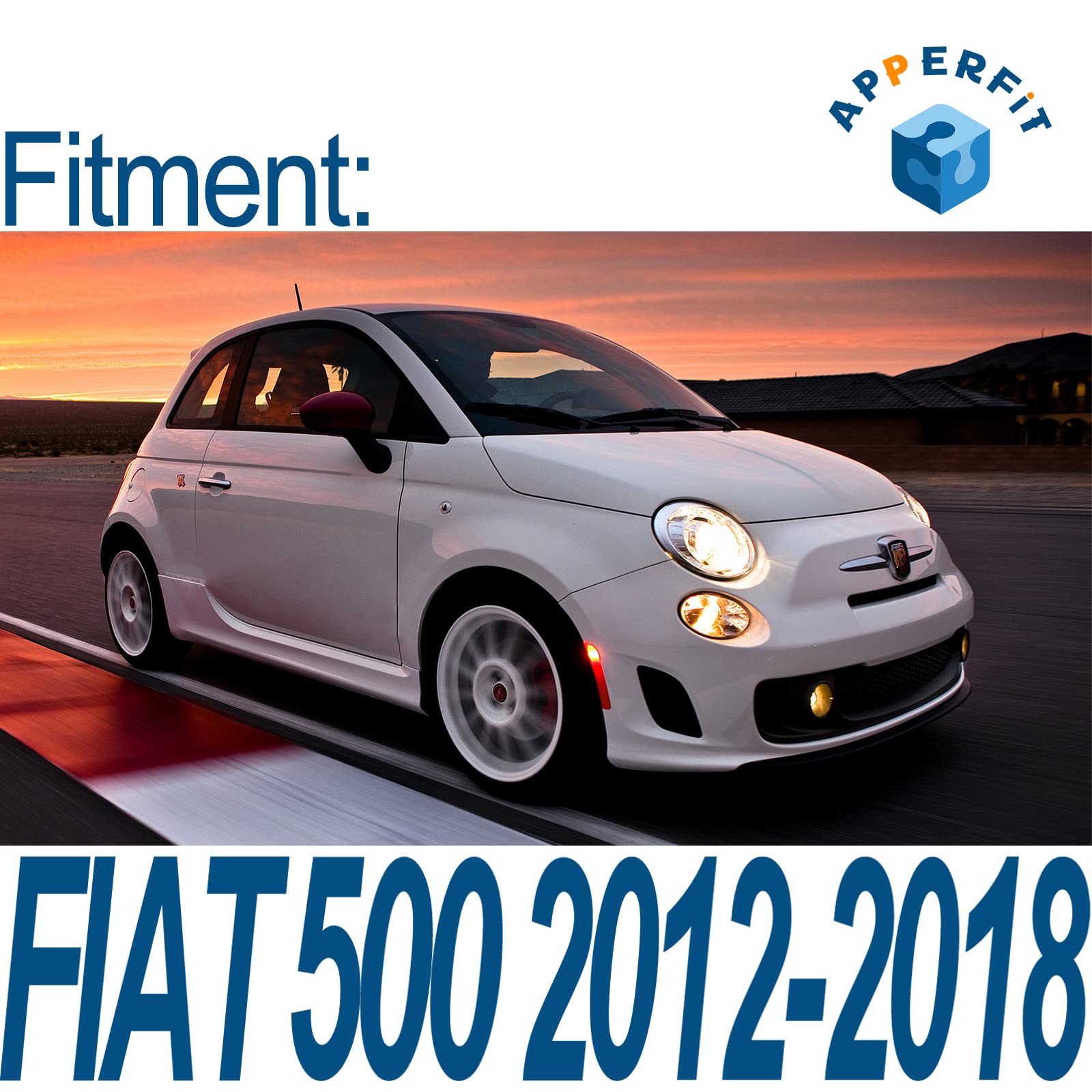 Apperfit Exterior Door Handle (Left Driver Side) Compatible With Fiat 500 2012 2013 2014 2015 2016 2017 2018 Replaces 68069943Ac