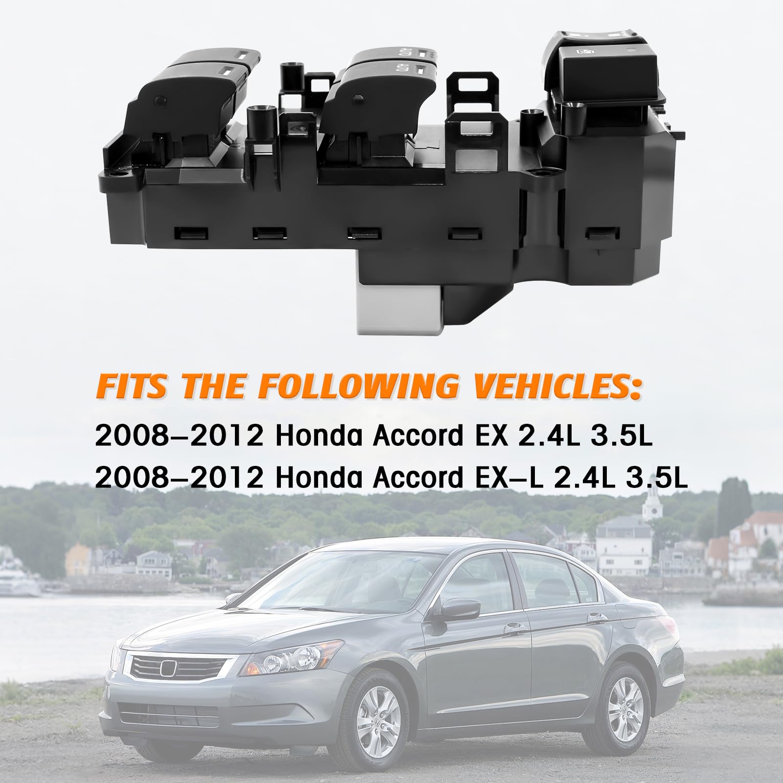 Master Power Window Switch Compatible With 2008-2012 Honda Accord Double Auto Button Replace# 35750-Ta0-A31, 35750-Ta0-A32