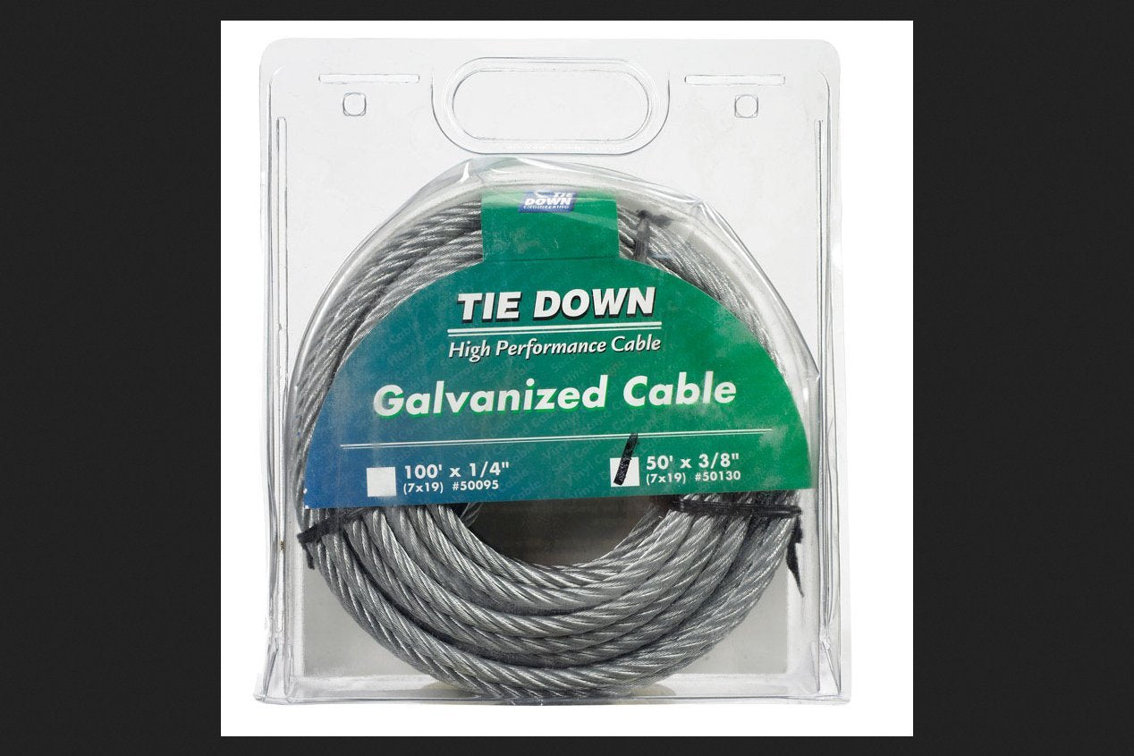 Pre-Cut Cable50'Galv3/8'' (Pack Of 1)