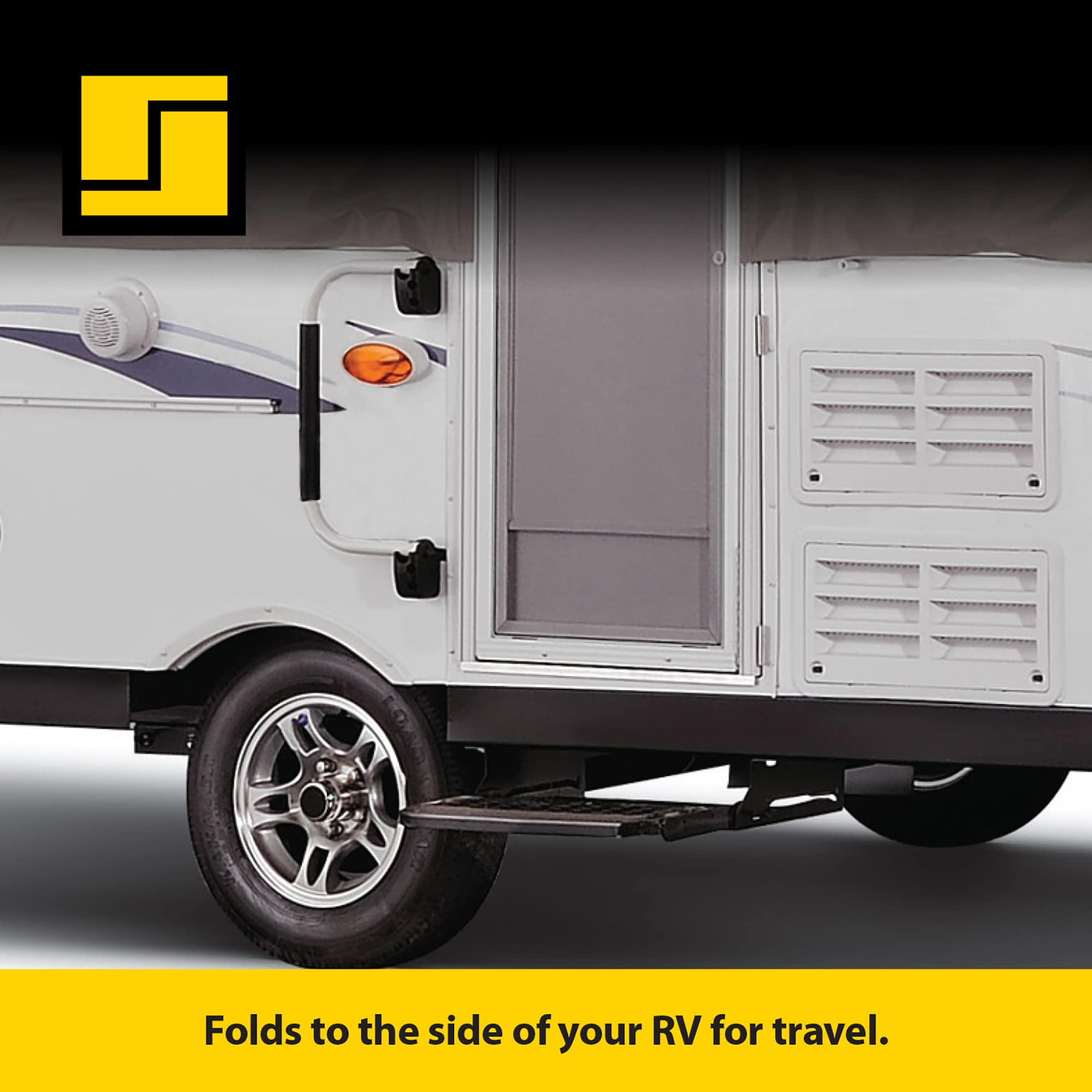 Stromberg Carlson Am-250 Lend-A-Hand Mini Assist Rail - Rv Railing For Steps, Rv Hand Rail & Folding Handle Entry Door Grab Bar,