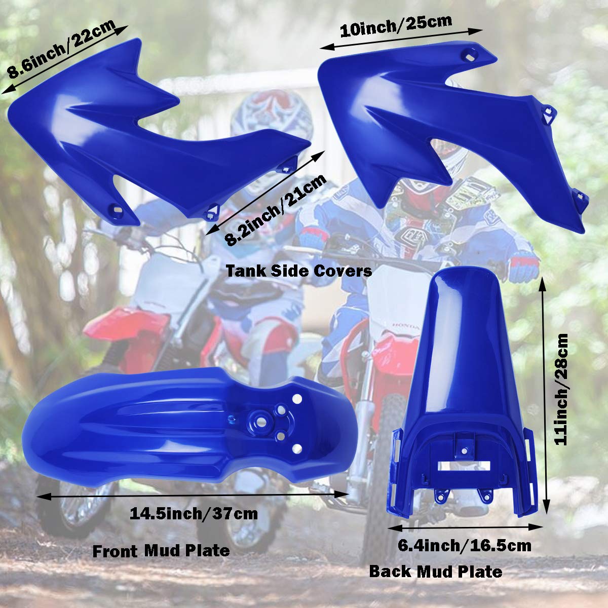 Podoy Crf50 Body Fender Kit For Compatible With Xr50 Xr 50 Crf 50 Sdg Ssr Pit Dirt Motor Trail Bike Black With Bolt Work Fairing