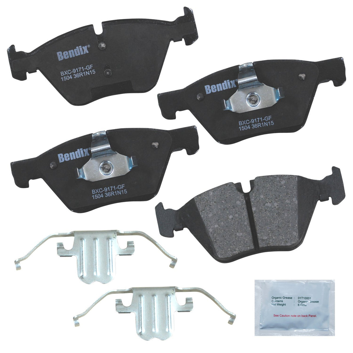 Bendix Priority1 Cfc1504 Ceramic Front Brake Pads For Bmw 528I 2016-2011, 528I Xdrive 2016-2012