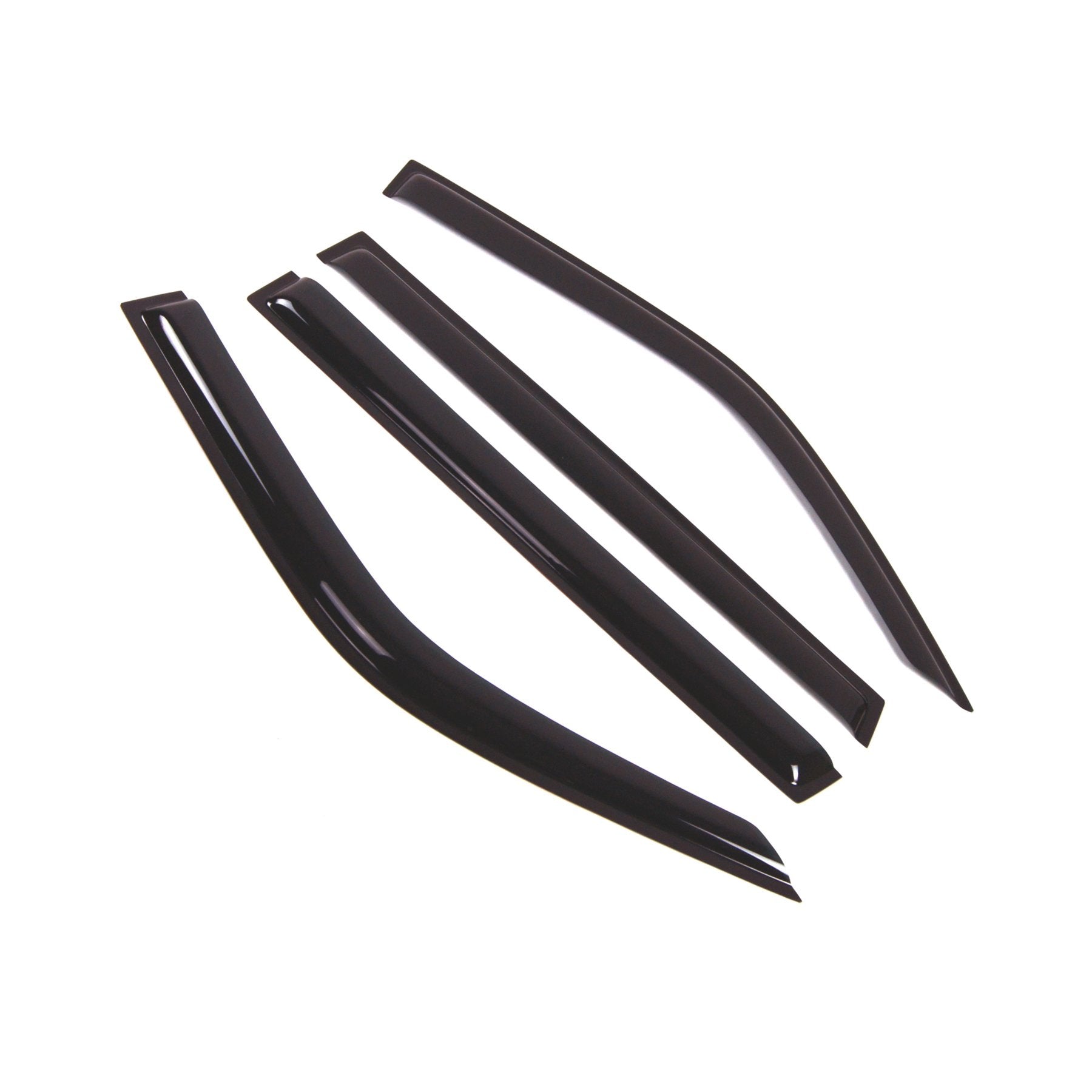 Tuningpros Wd2-327Rm Dark Smoke 4 Pcs Set Window Visor (Outside Mount) Deflector Rain Guard Compatible With 1996-2007 Mitsubishi