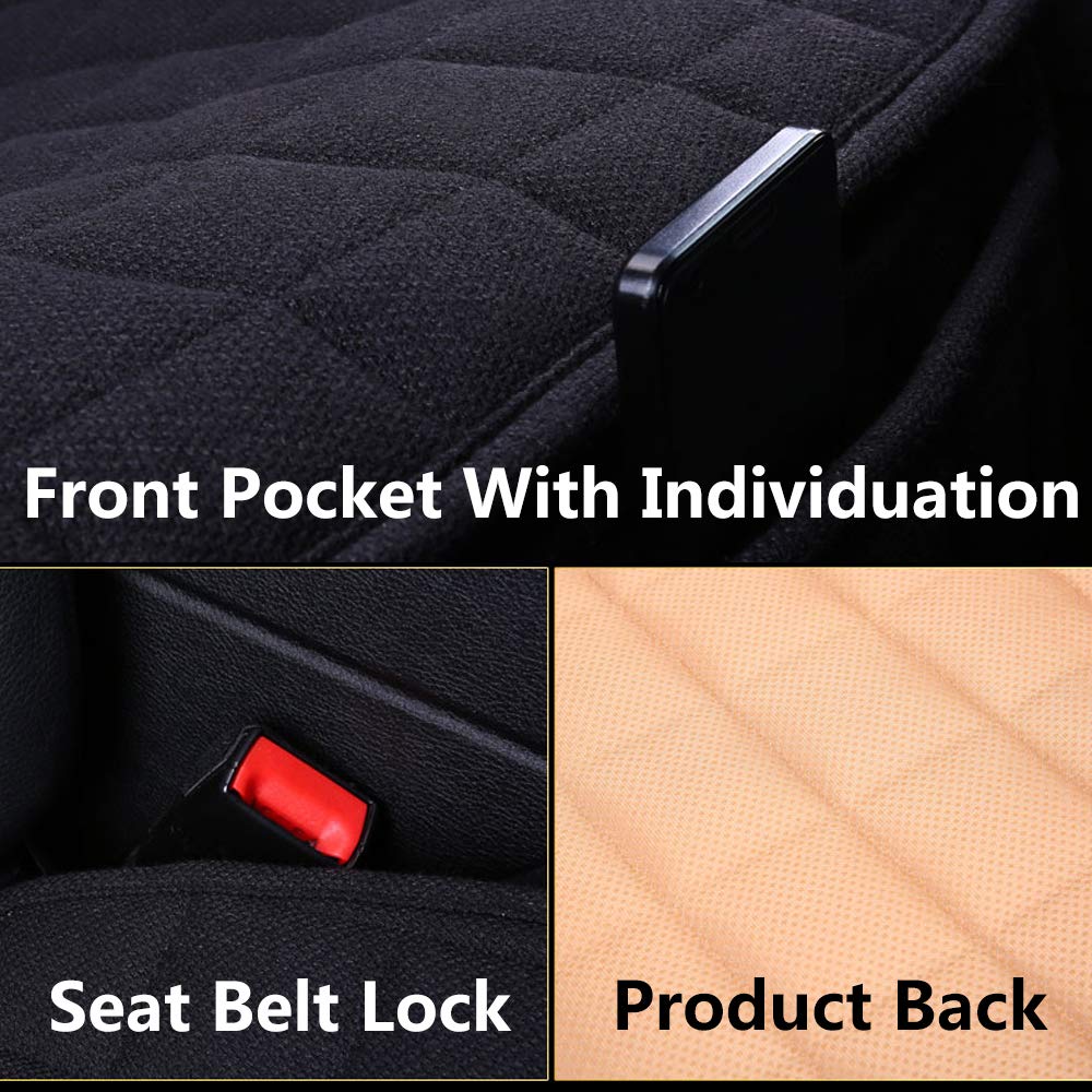 Suninbox Car Seat Cover,Linen Bottom Car Seat Pad,Car Seat Cushion Cooling Breathable Ventilated Front Seat Only[Gray Front Seat