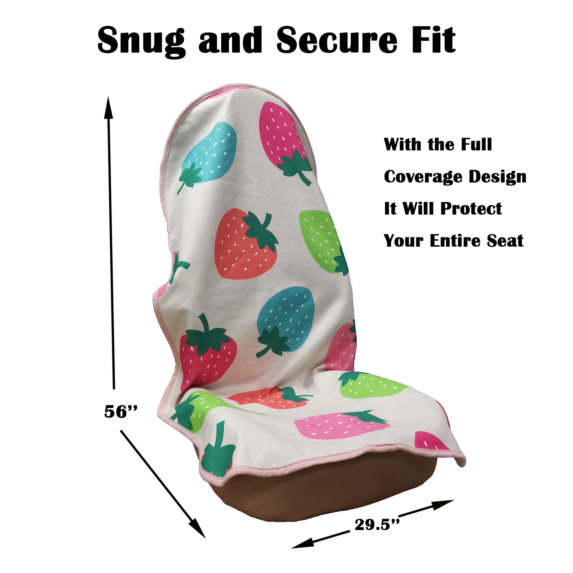 Loyagour Car Seat Cover Protector Front Seats,For Gym Workout,Running,Swimming,Beach And Hiking,Waterproof Sweat Towel Bucket Seat Covers For Trucks Suv Jeep (Strawberry, 1Pcs)