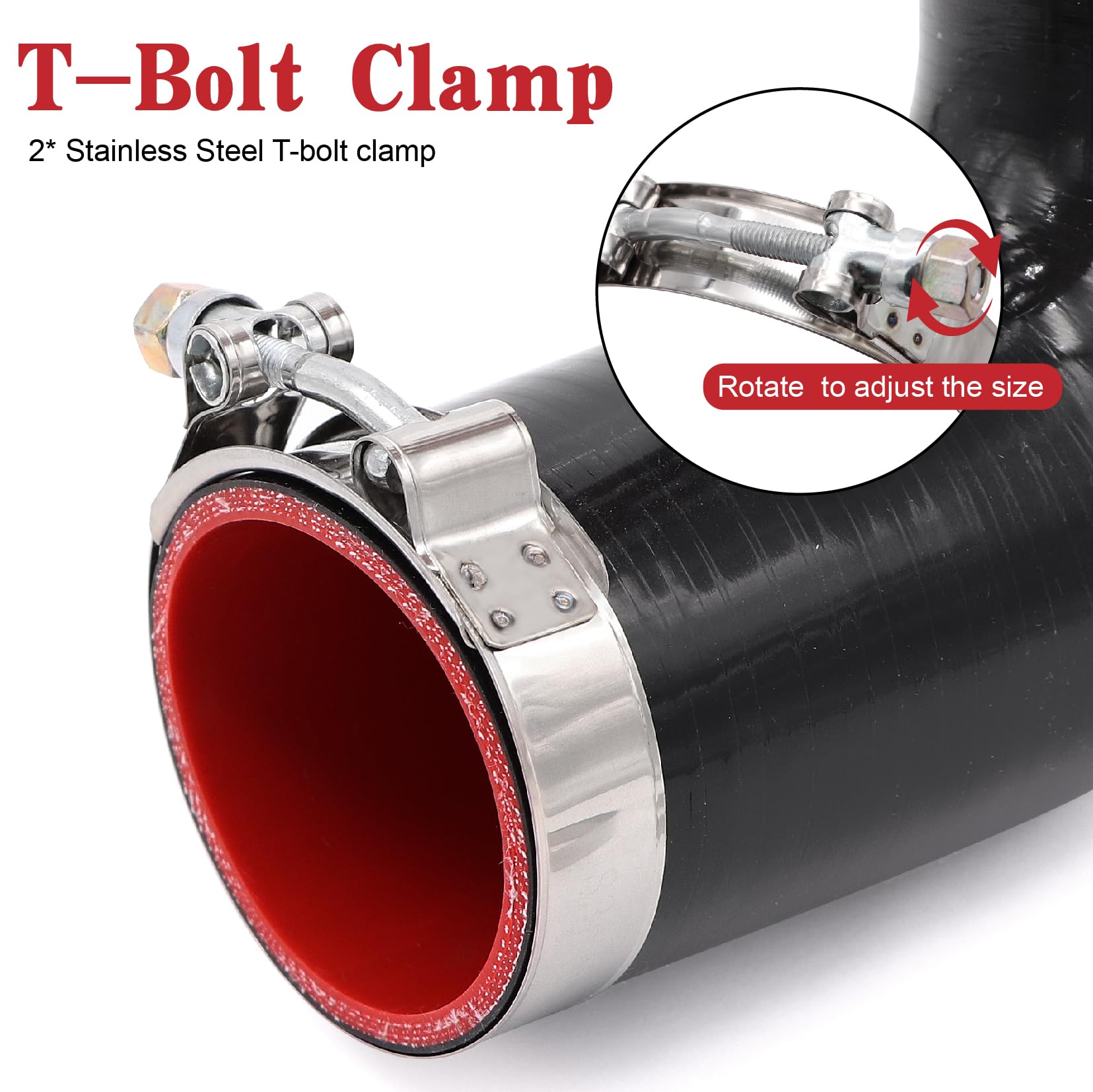 Taukealugs 90 Degree Elbow Coupler Silicone Hose 4-Ply 2.75-Inch(70Mm) For Turbo/Intercooler/Intake Piping,Length 120Mm Thicknes