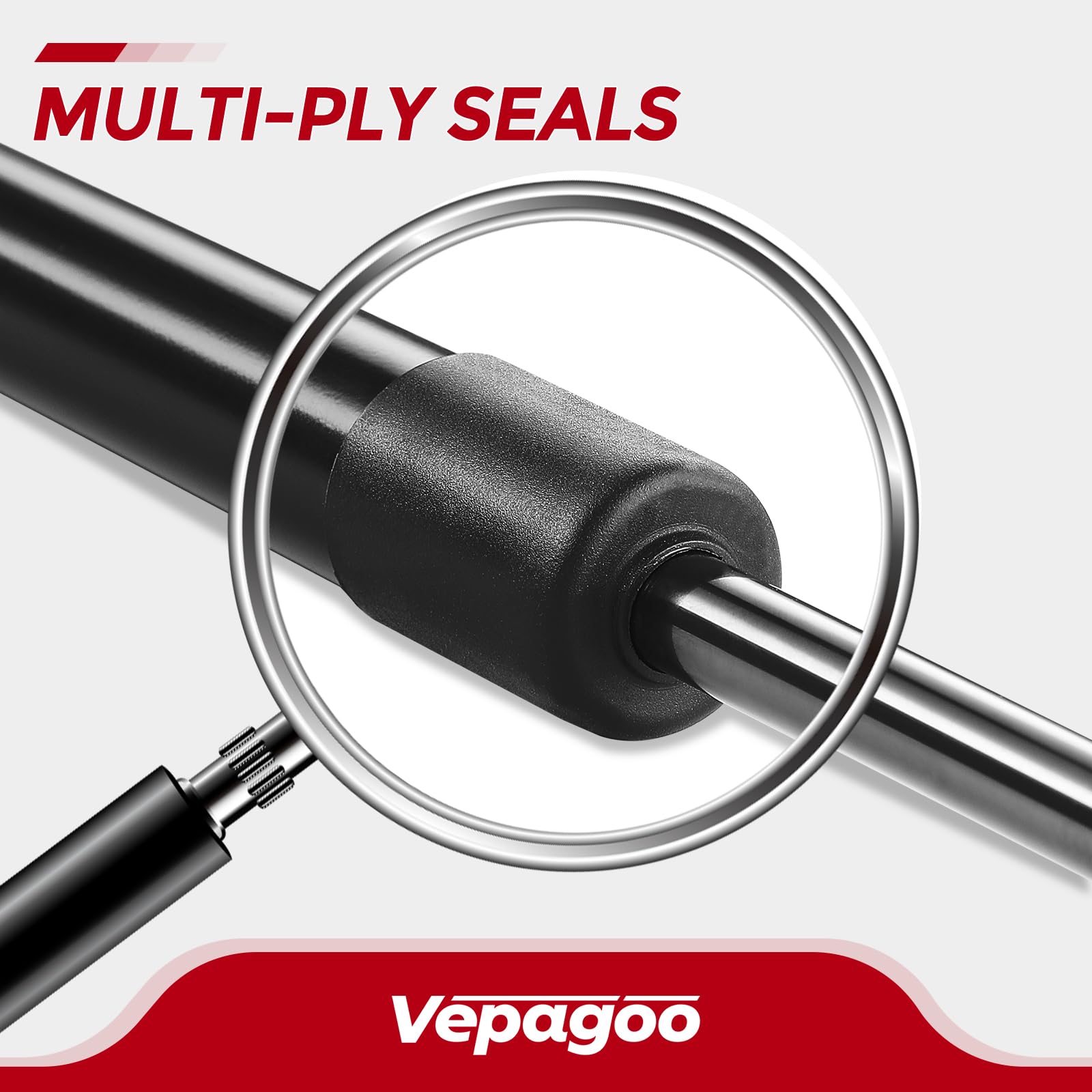 Vepagoo Pm3485 Rear Trunk Hatchback Struts Compatible With 2012-2017 Hyundai Veloster Shocks Liftgate Supports (3-Door Hatch-Wit