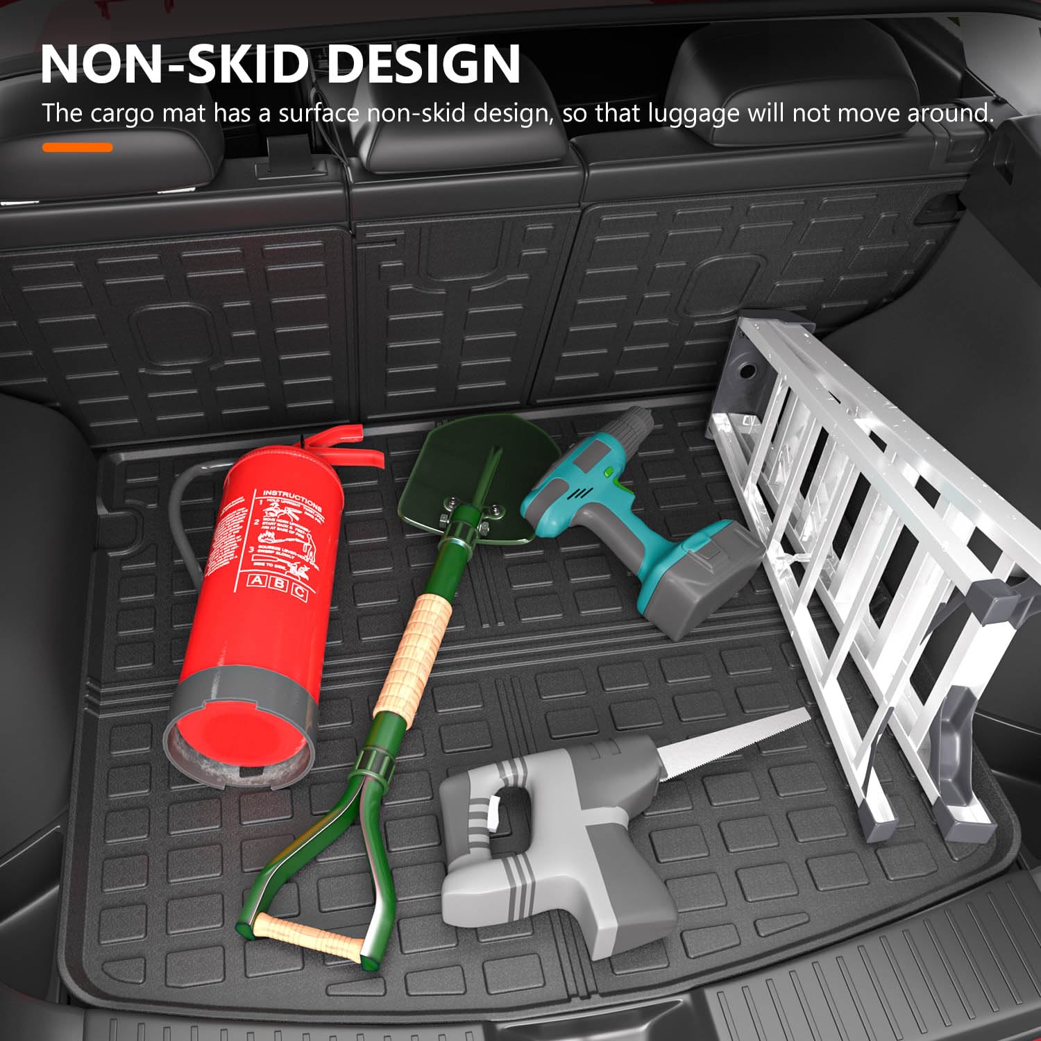 Powoq Cargo Mat Compatible With 2017-2022 Mazda Cx5 Trunk Mat Tpe Cargo Liner Backrest Trunk Liner Replacement For 2017-2022 Mazda Cx-5 Accessories