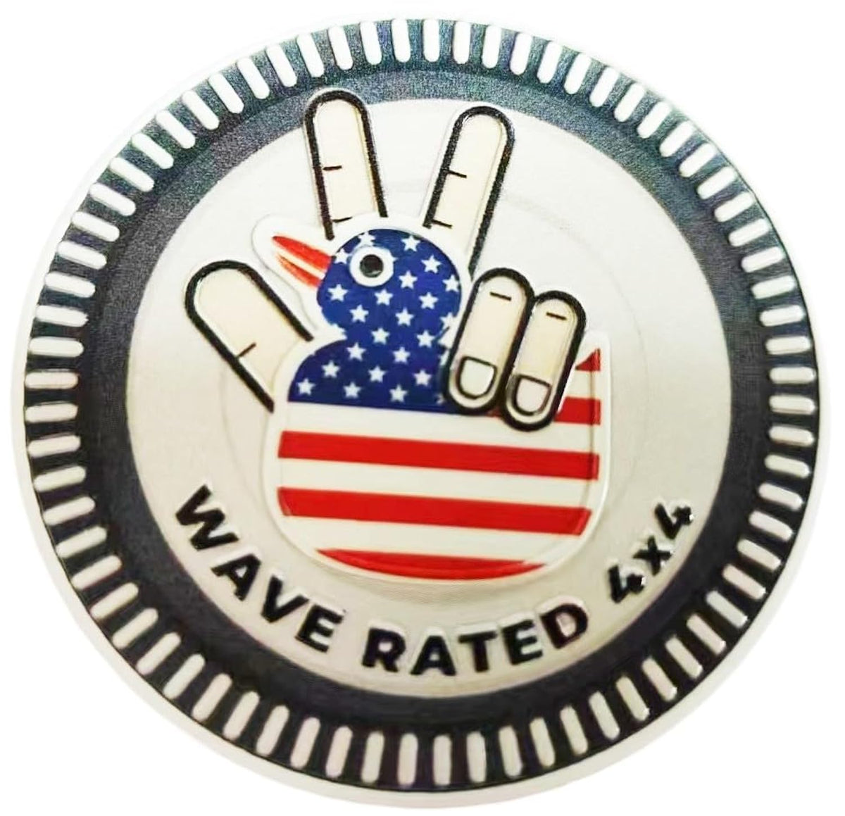 4 x 4 Metal Automotive Badge 3D Metal Car Emblems Emblems Round Emblem Decals Car Badge Decals Stickers Compatible with Vehicles