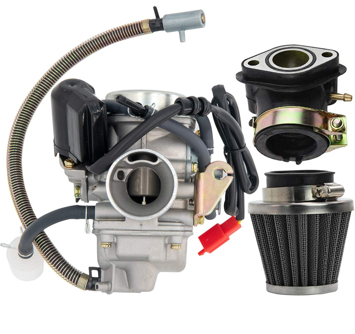 Gy6(150Cc) Carburetor For 150Cc 125Cc 152Qmj 157Qmj 4 Stroke Engines Electric Choke Motorcycle Scooter - Gy6 150Cc Carburetor 24