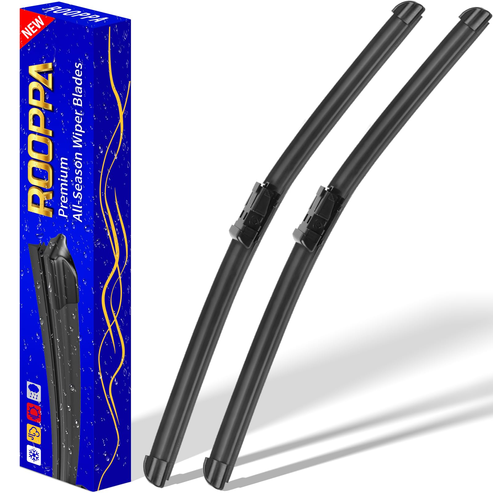 2 Wipers Replacement For 2012-2018 2019 2020 Tesla Model S Original Equipment Replacement Wiper Blade - 28''/18'' (Set Of 2) Top