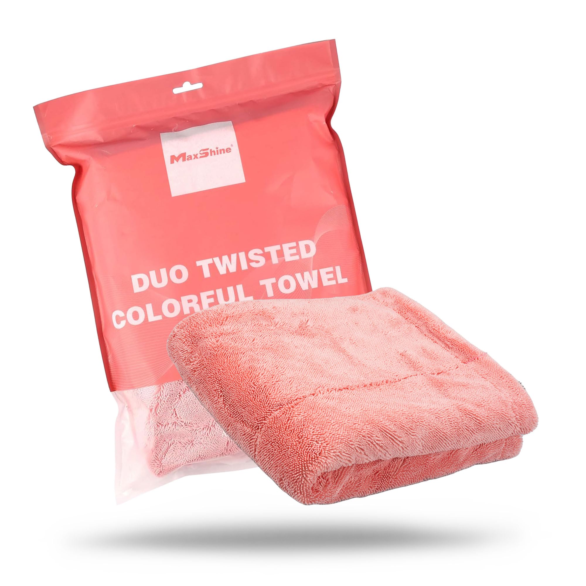 Maxshine Microfiber 1200 GSM Duo Twisted Loop Towel 61x91 cm | Ultra Absorbent Car Drying Cloth | Scratch Free Lint Streak Free 
