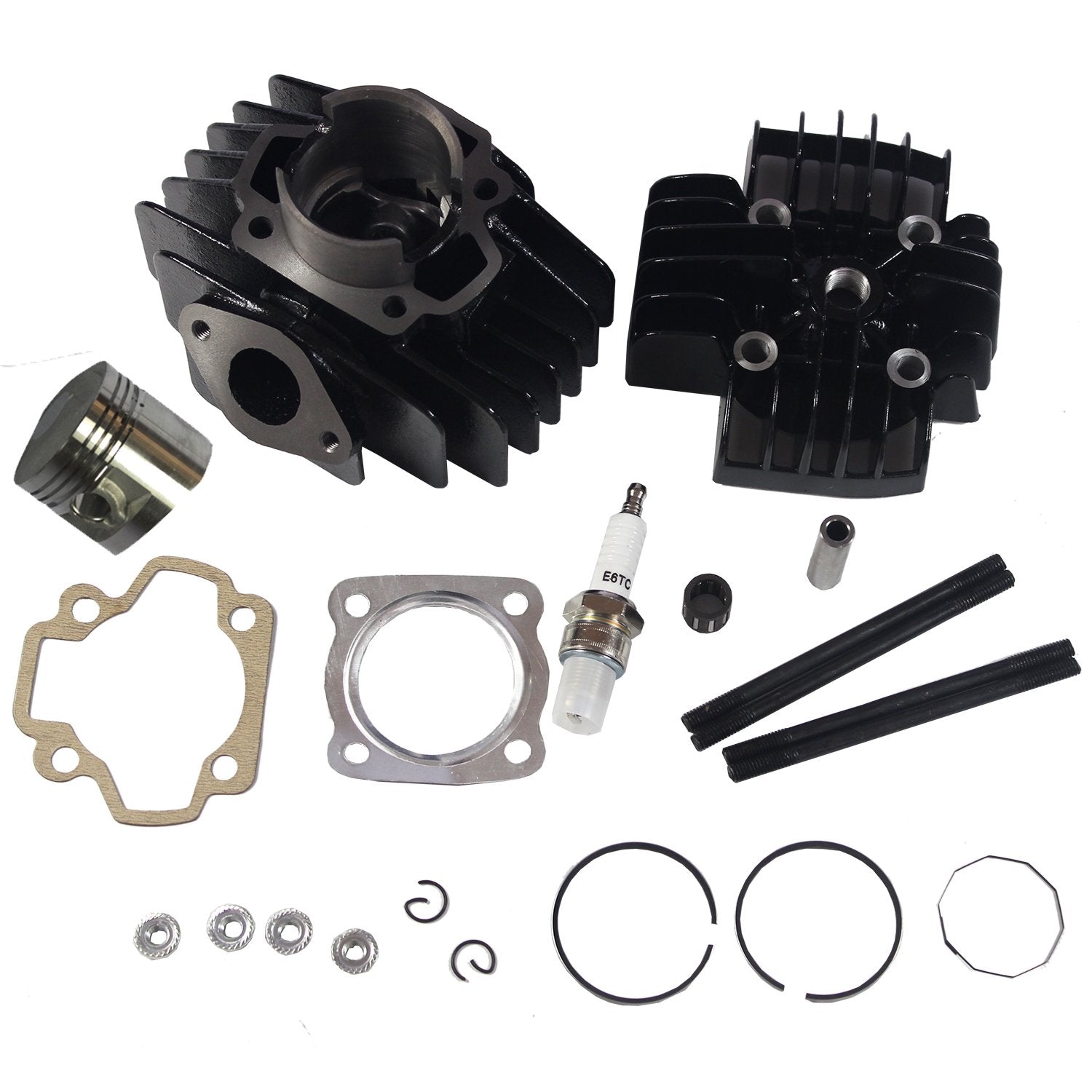 Jdmspeed New Cylinder Piston Gasket 40Cc Big Bore Top End Kit Replacement For Yamaha Qt50 1979-1987 Pw 50