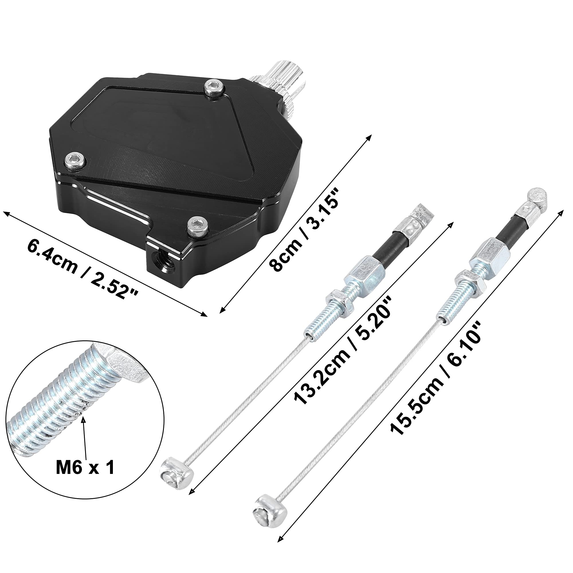 Motoforti Universal Motorcycles Stunt Clutch Easy Pull Cable Line Aluminum Alloy Clutch Economizer System Black