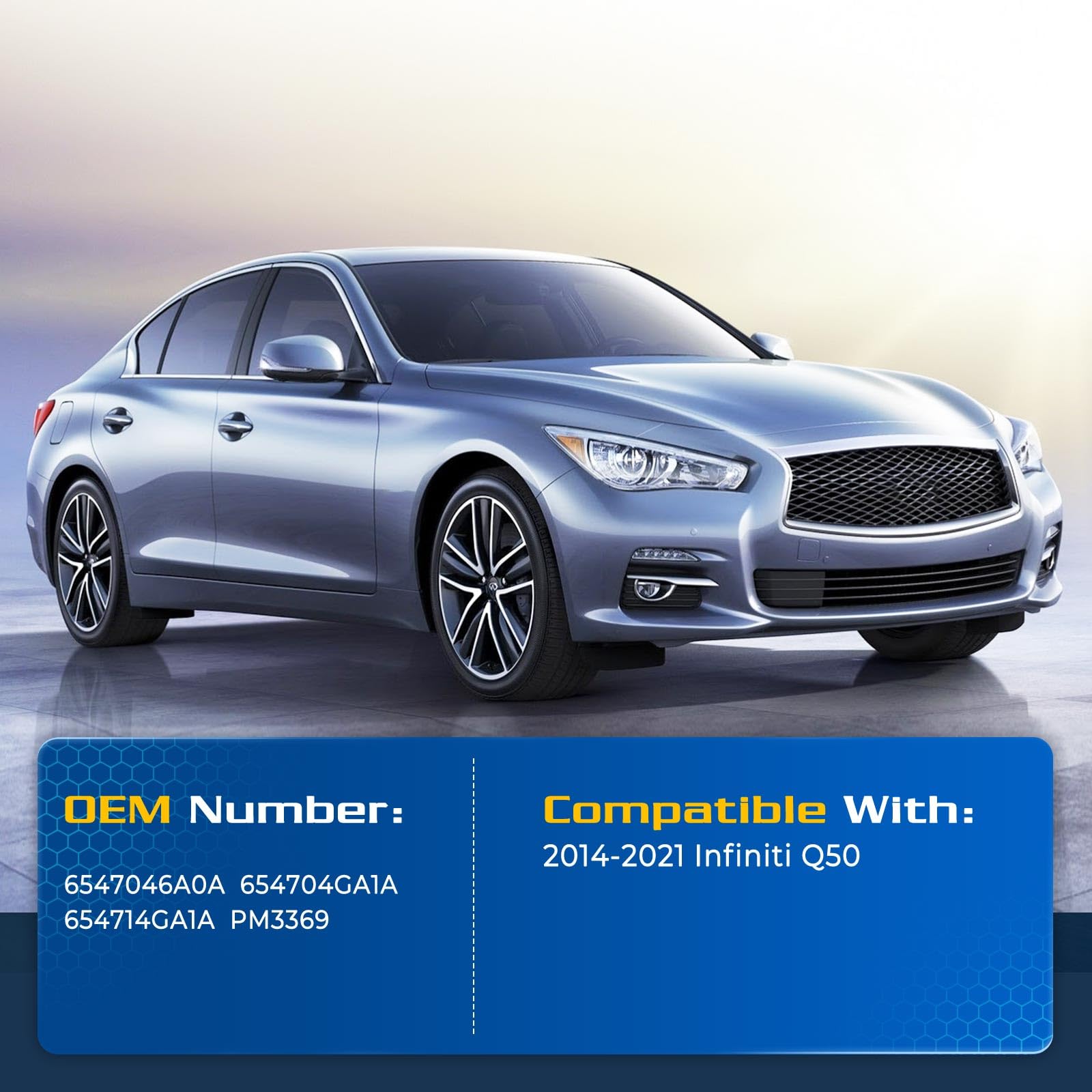 Arana Hood Struts Shocks For Infiniti Q50 2014-2021, Front Hood Lift Support Fits 2014-2021 Infiniti Q50 Base/Hybrid/Inspiration