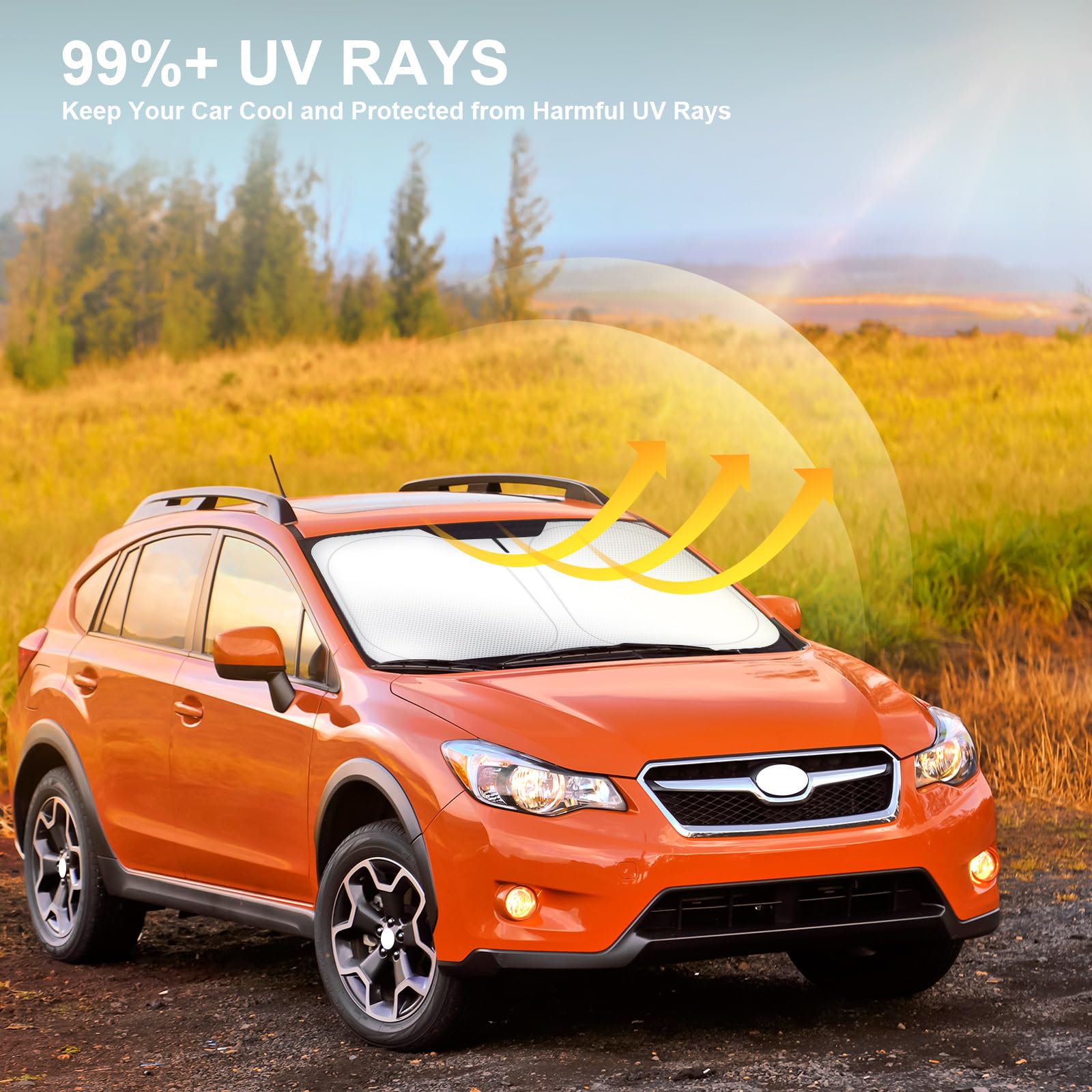 Car Windshield Sun Shade Compatible With 2018 2019 2020 2021 2022 2023 2024 2025 Subaru Crosstrek 2.0I Premium Limited Wagon Acc