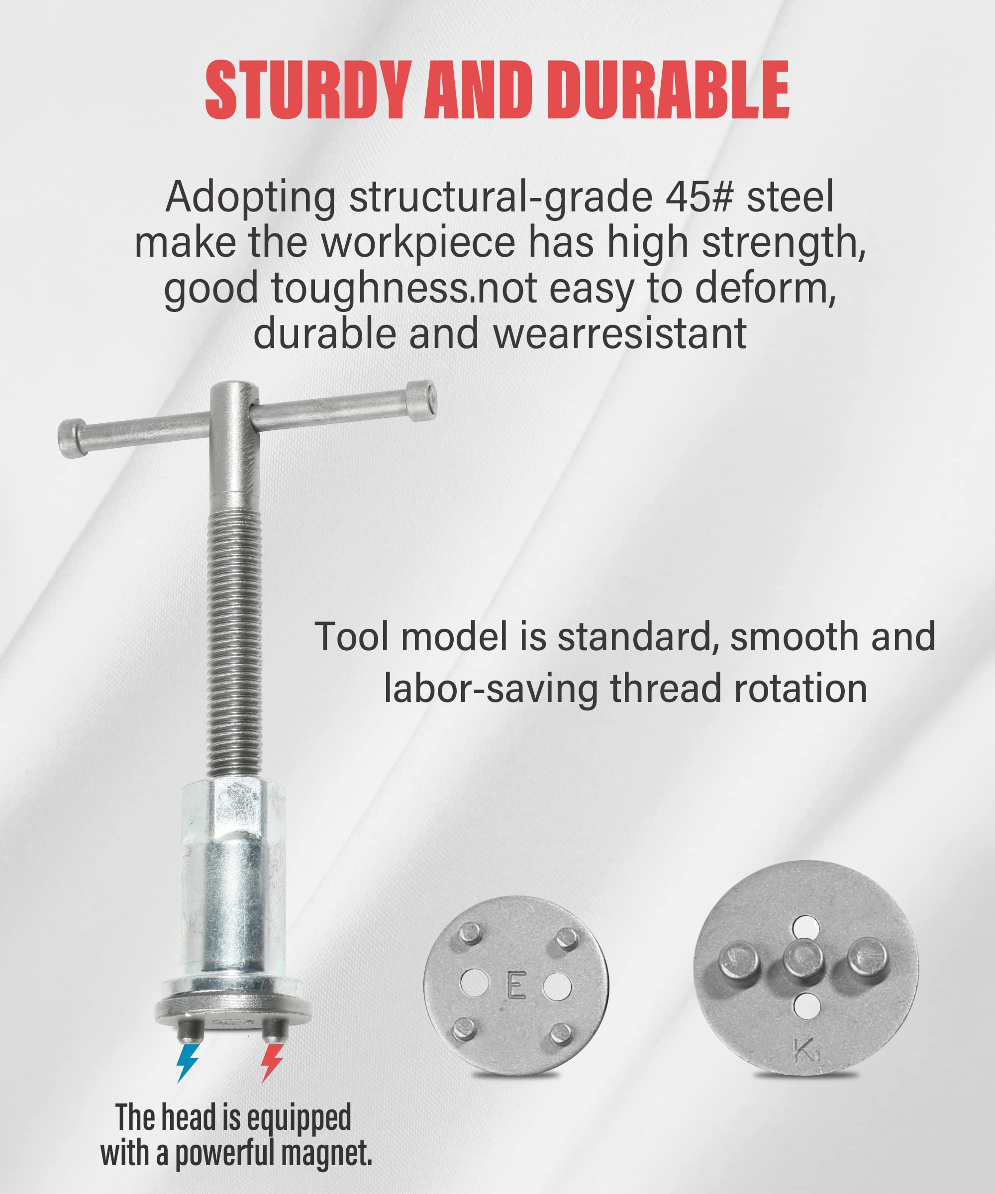 Yakefly 24Pieces Brake Caliper Tool,Universal Disc Brake Caliper Wind Back Tool And Piston Compression Sets,Heavy Duty Brake Caliper Compression Tool Caliper Piston Tool (Red)
