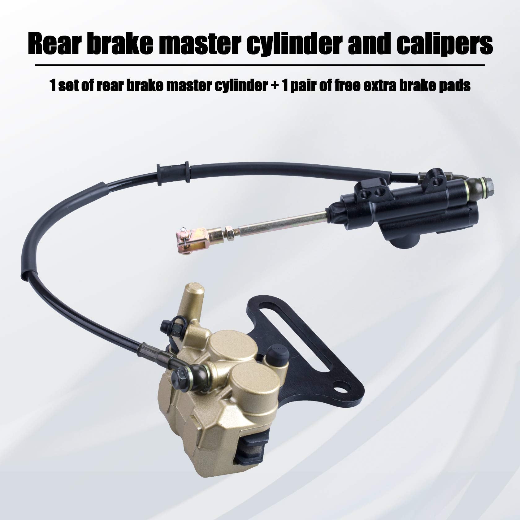 12Mm Rear Disc Hydraulic Brake Master Cylinder Caliper Compatible With 70Cc 90Cc 110Cc 125Cc 140Cc 150Cc Ssr Baja Apollo Taotao Coolster Roketa Sdg 107 Pitster Pro Atomik Sikk Chinese Pit Dirt Bike