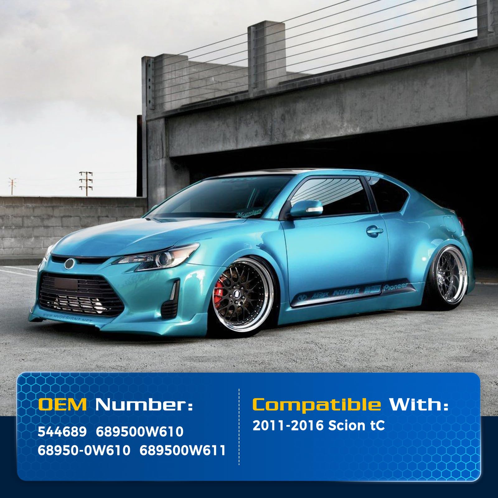 ARANA Trunk Struts Rods for Scion tC 2011-2016, Liftgate Shocks Trunk Lift Support for 2011-2016 Scion tC Base Coupe 2-Door Hatc