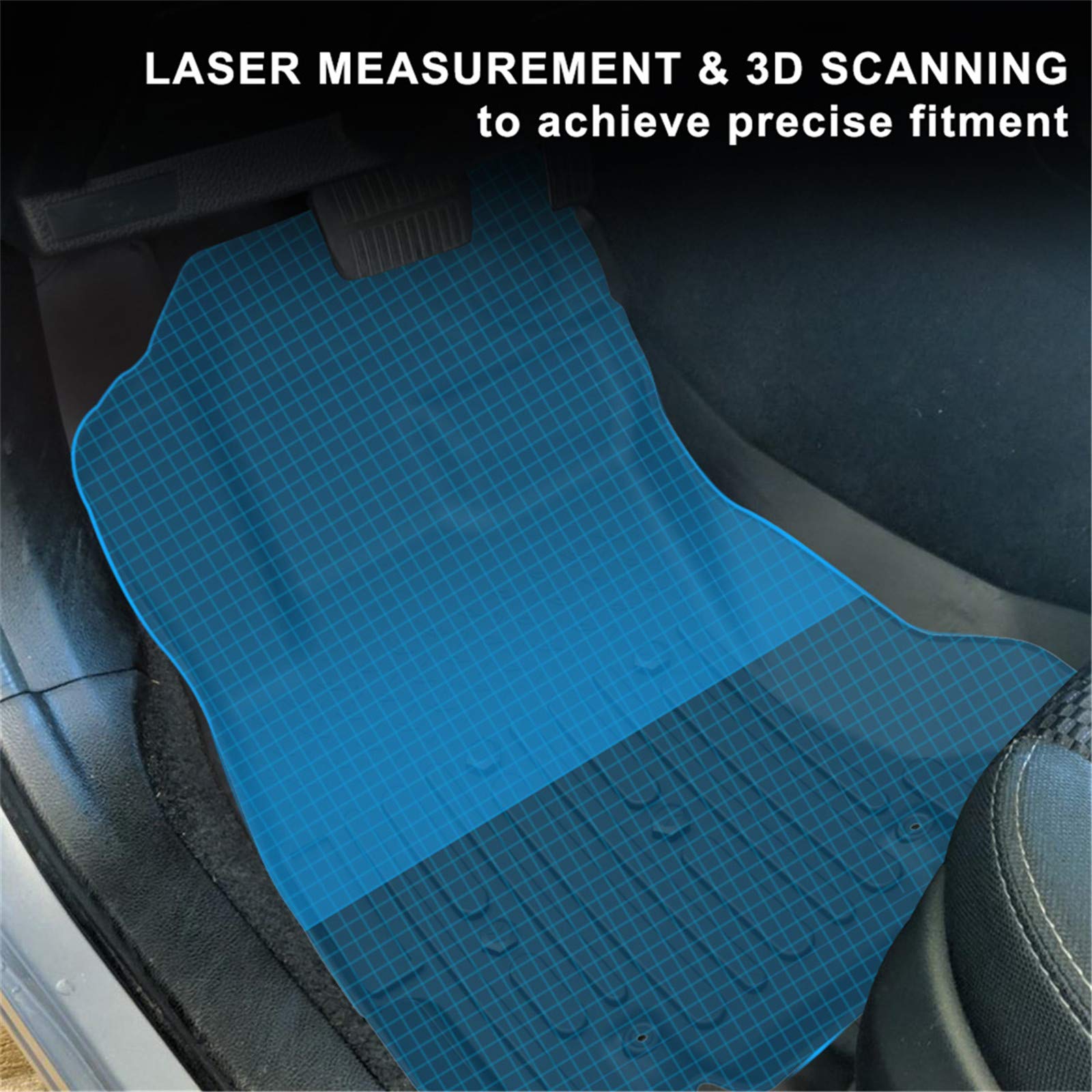 Kiwi Master Floor Mats For 2014-2018 Subaru Forester All Weather Protector Mat Liners Front Rear 2 Row Seat Tpe Slush Liner Blac