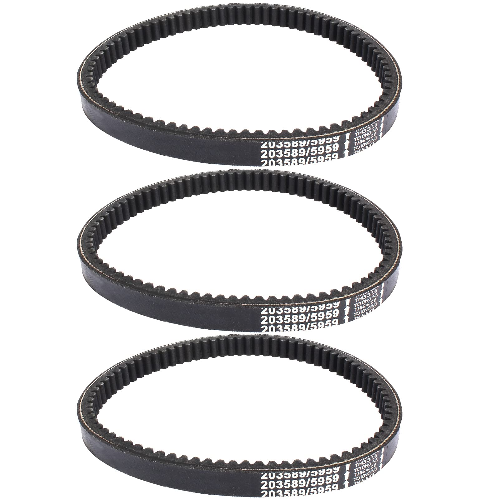Liyyds 3 Pcs Drive Belt Compatible With Coleman Kt196 Go Kart Powersports Kt196Cc 4 Wheelers 196Cc 6.5Hp Gokart Buggy Mini Bike
