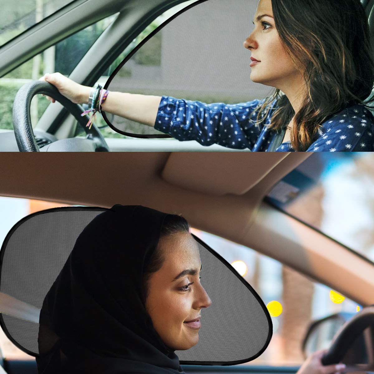 Vaygway Baby Window Sun Shade- Car Accessories Side Sun Visor- Kids Pets Seat 2 Pk- Sun Glare Uv Rays Protection