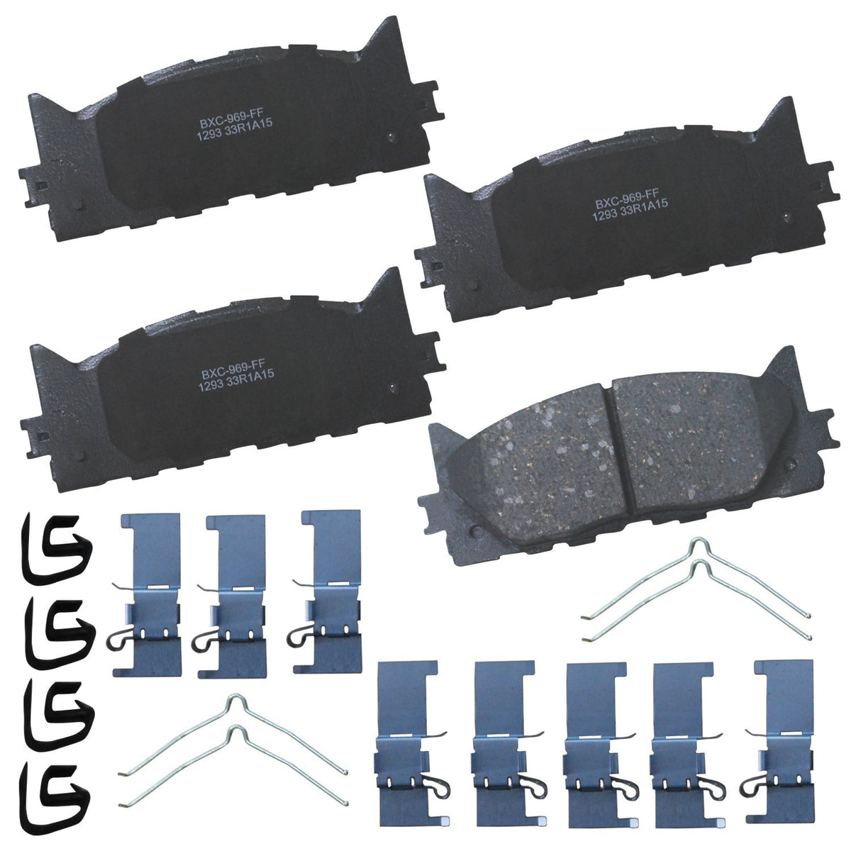 Bendix Premium Sbc1293 Ceramic Front Brake Pads For Lexus Es300H 2018-2013, Es350 2018-2007, Toyota Avalon 2018-2008, Camry 2017