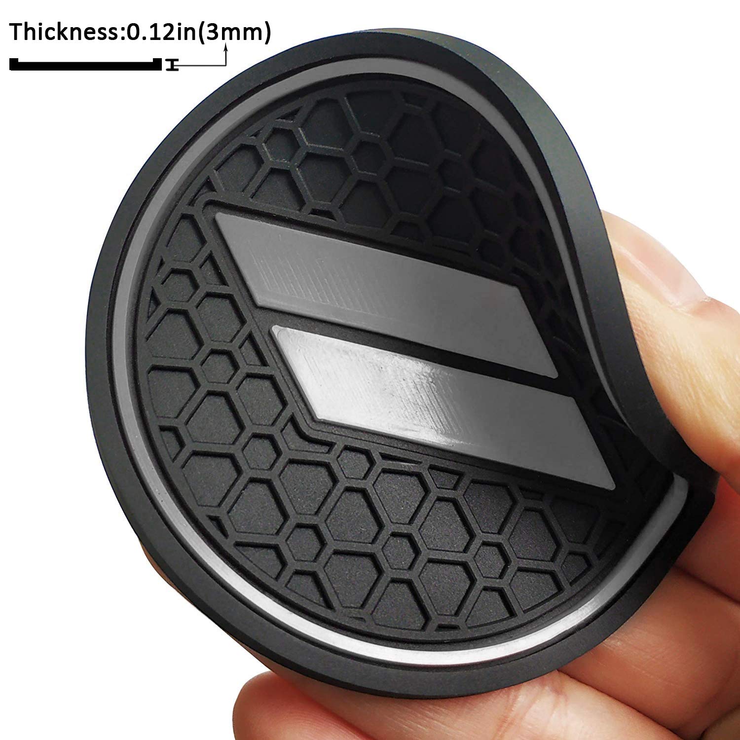 Auovo 11Pcs Anti-Dust Mats For Challenger Accessories 2015-2023 Custom Interior Cup Holder Inserts Door Pocket Center Console Liners For Challenger 2021 (Gray)