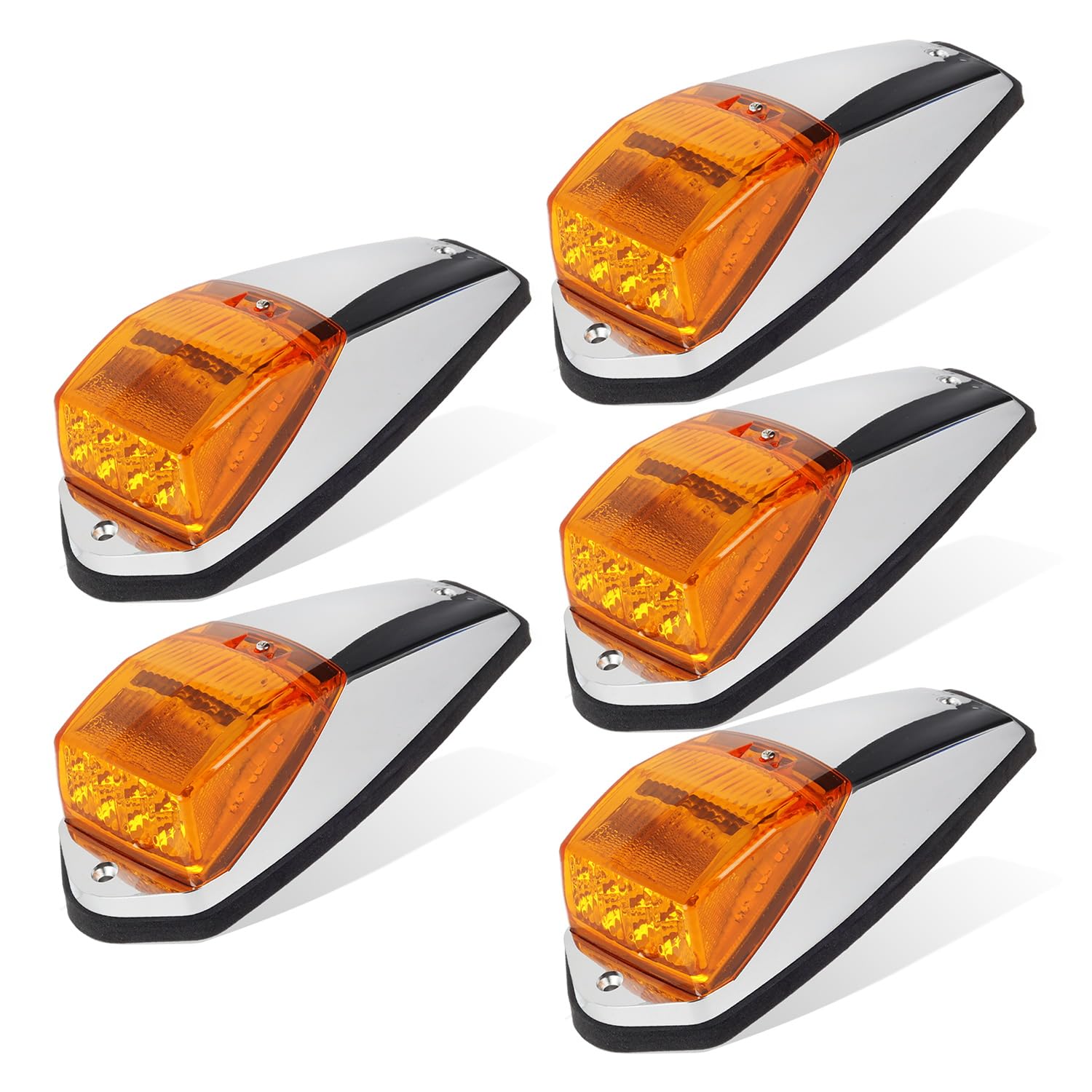 Partsam 31Led Amber Cab Marker Light Waterproof Top Roof Running Cab Lights Compatible With Peterbilt/Kenworth/Freightliner//Wes