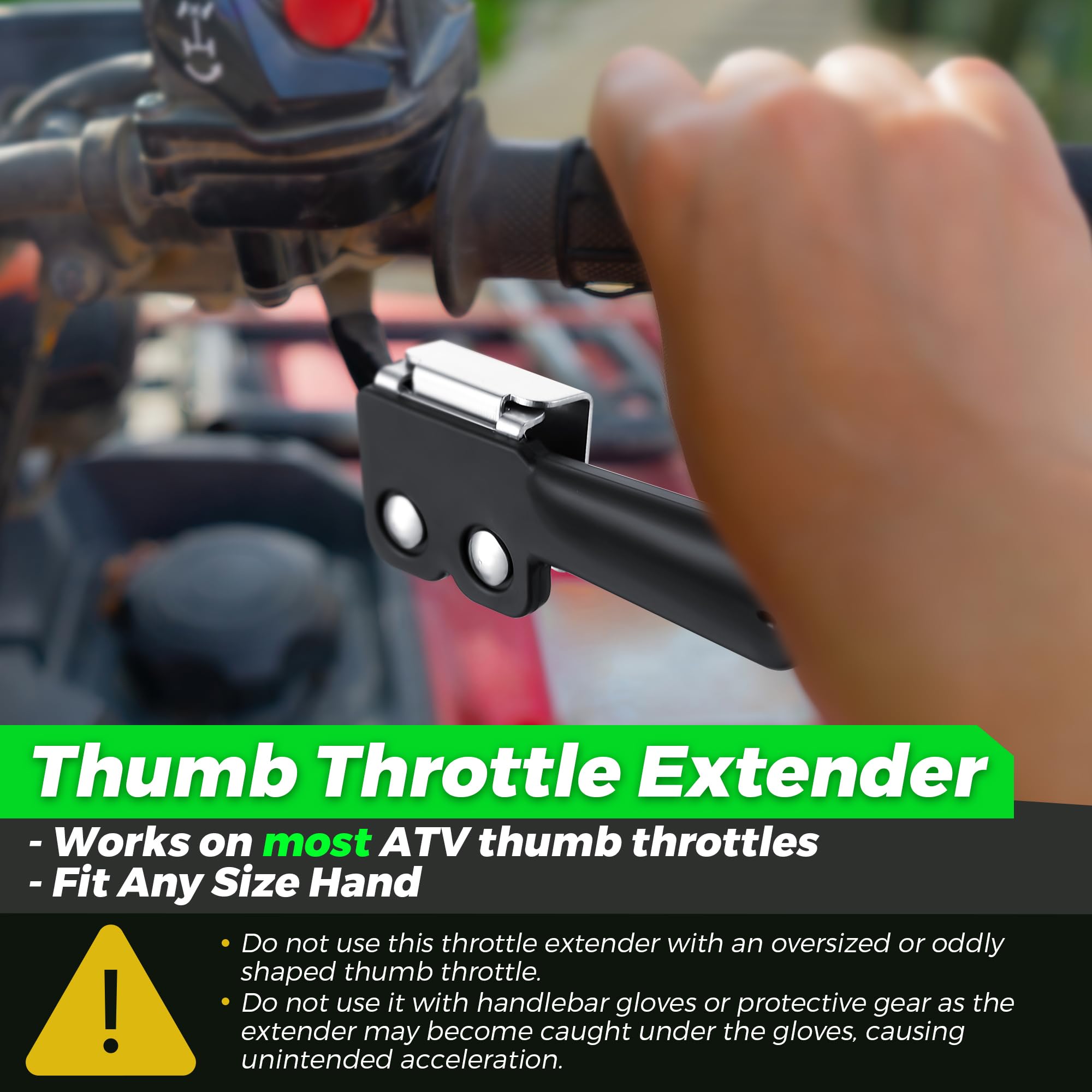 Saillong ATV Throttle Extender, Thumb Throttle Master for ATV, 2 Piece Clamp for Easy Installation, Provides Reliable and Comfor
