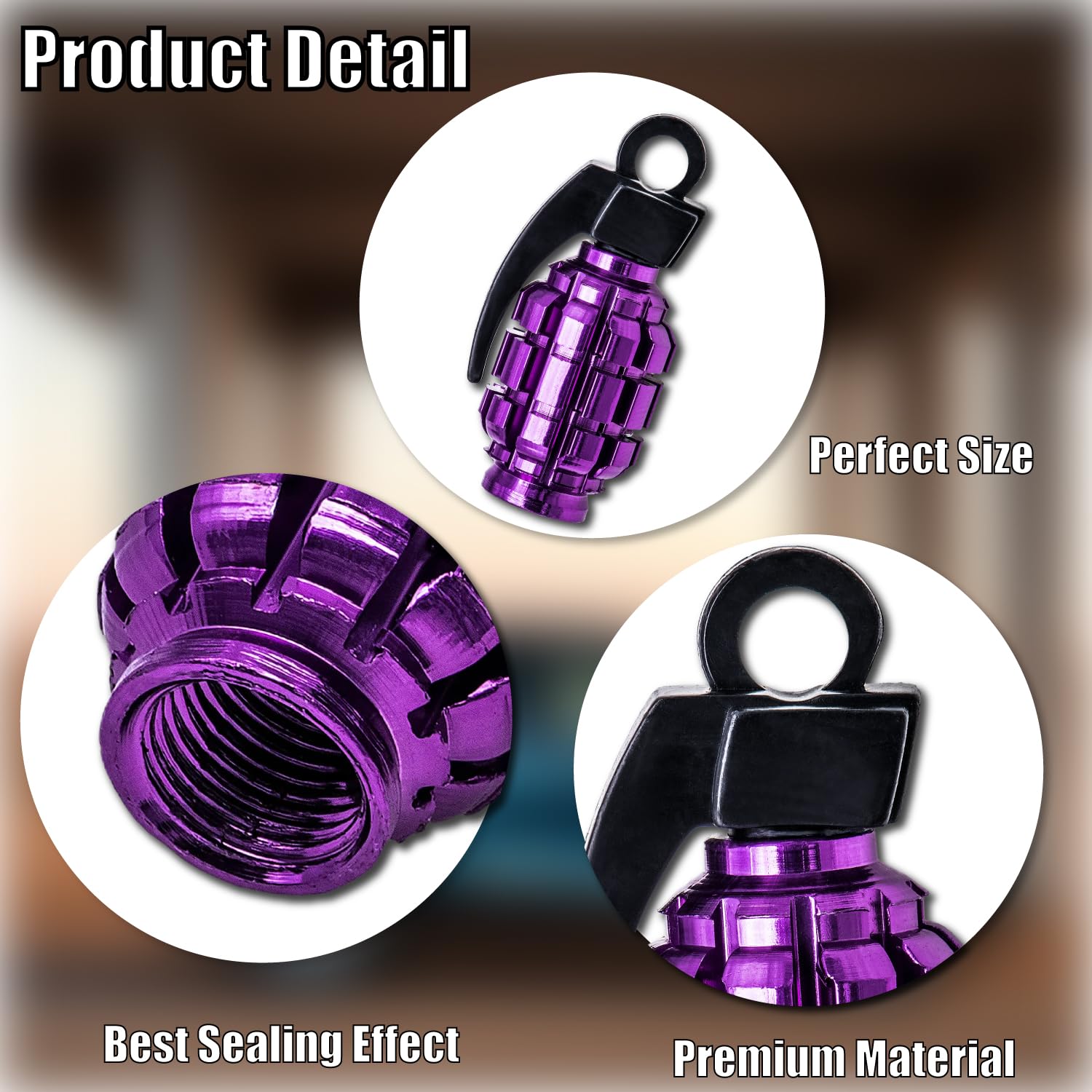 Meajoo 6Pcs Tire Valve Stem Caps, Stainless Steel Tire Valve Caps Wheel Valve Caps For Cars, Trucks, Suv, Motorcycles, Bikes And