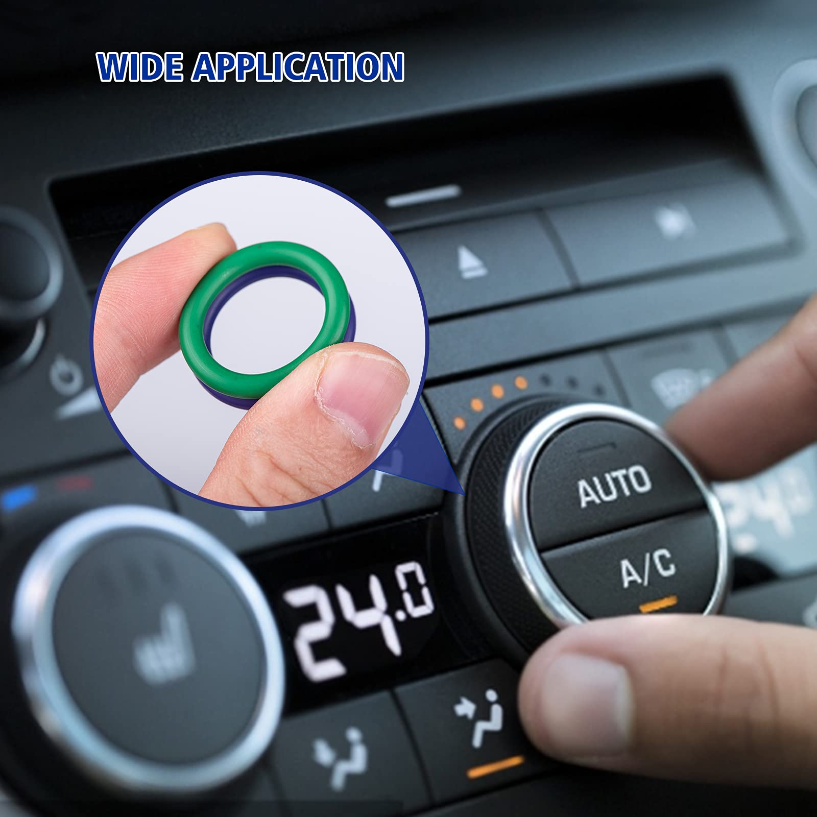 Busy-Corner Orings Kit 270 Pieces 18 Sizes Sae Inch Car Air Conditioning A/C O Ring Seals Rubber O-Rings Green