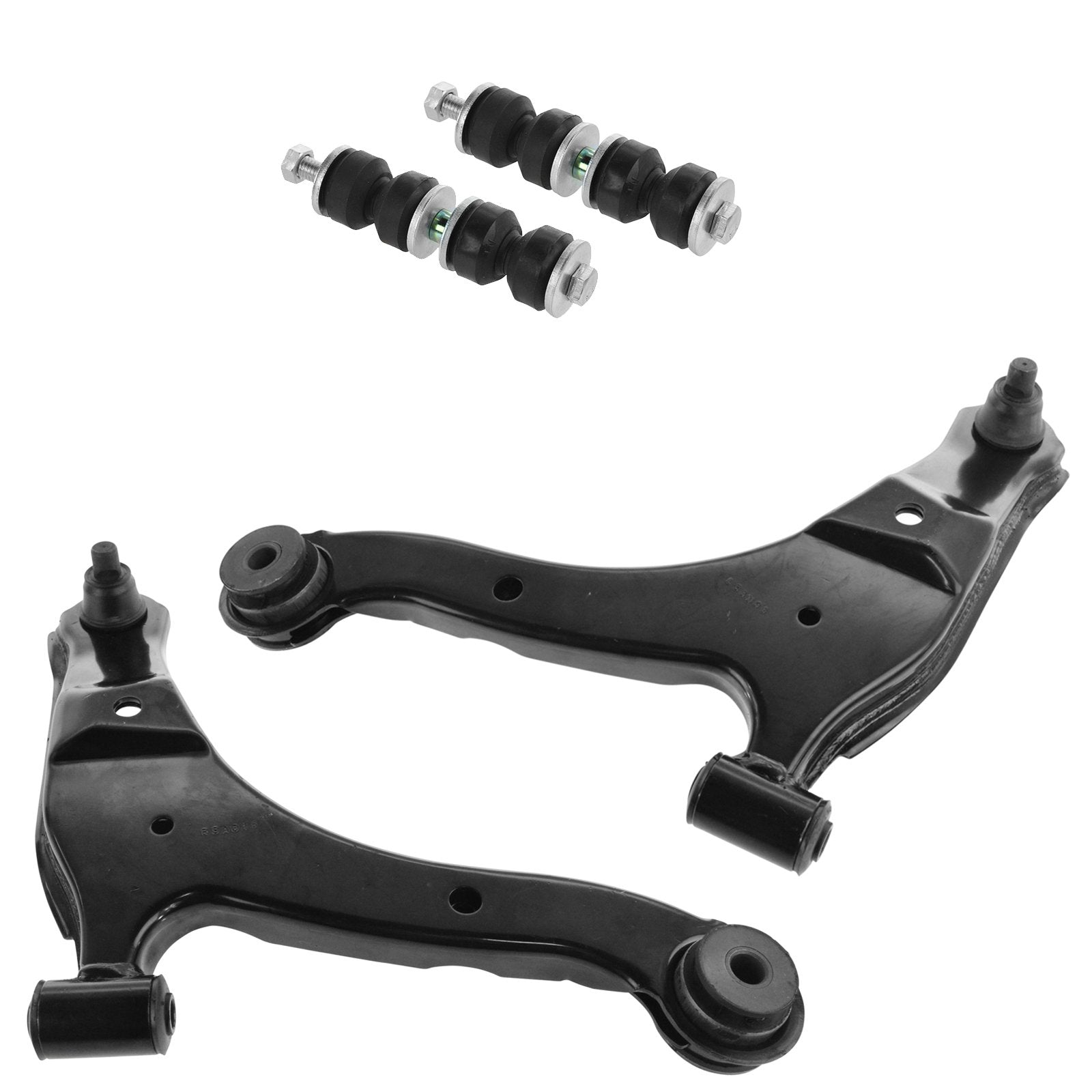 Trq Front Suspension Kit Control Arm With Ball Joint Sway Bar Stabilizer Link Compatible With 2001-2010 Chrysler Pt Cruiser 2000