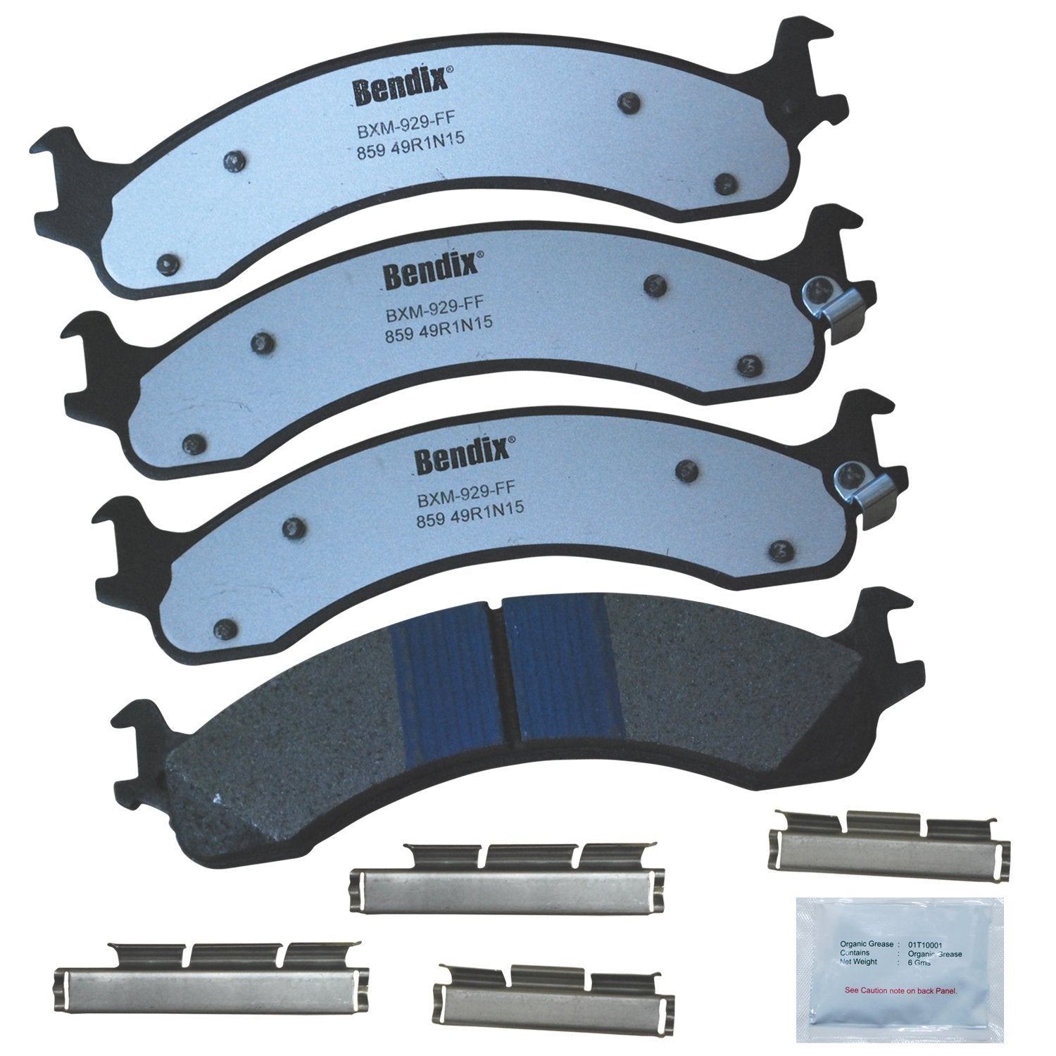Bendix Fleet Metlok Mkd859Fm Semi-Metallic Front Brake Pads For Dodge Ram 2500 2002-2000, Ram 3500 2002-2000, Ram 4000 2002-2000