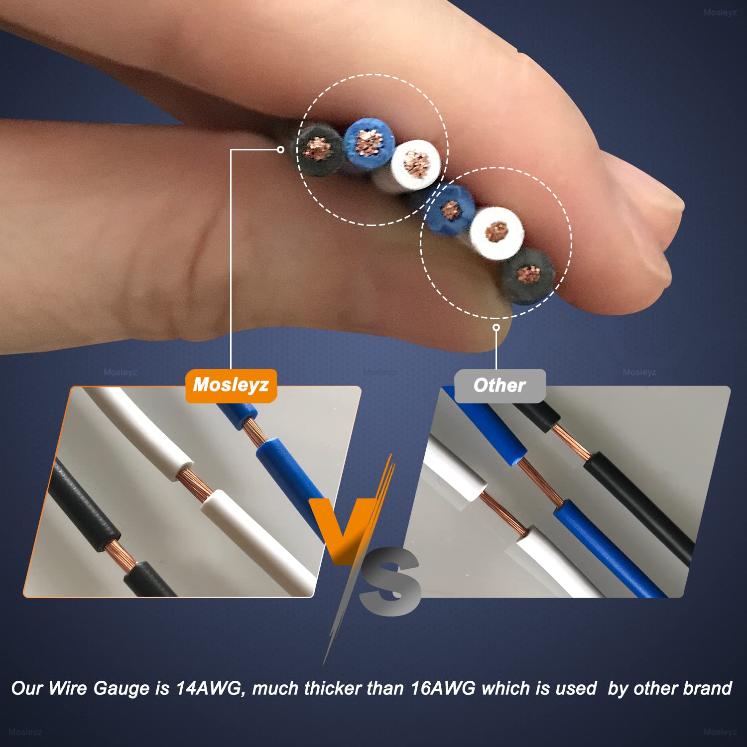 Mosleyz H4 HB2 9003 Heavy Duty Wiring Harness Headlight Socket, 14AWG Ceramic Connector for Car, Truck, Boat - Pack of 2