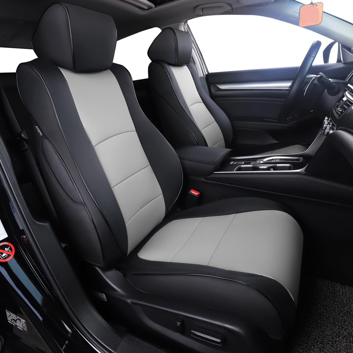 HKZ Custom Fit Accord Car Seat Covers for Honda Accord 2023 2024 2025 LX,EX (Rear Row W/Solid Folding Backrest) - 5-Seats Full S