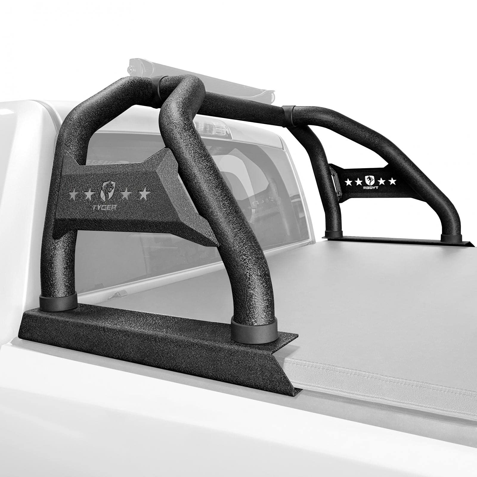 Tyger Auto Sport Bar Compatible With 1999-2024 Ford F-250 F-350 Super Duty | Tg-Sb7F88468 | Textured Black | Light Mount | Roll