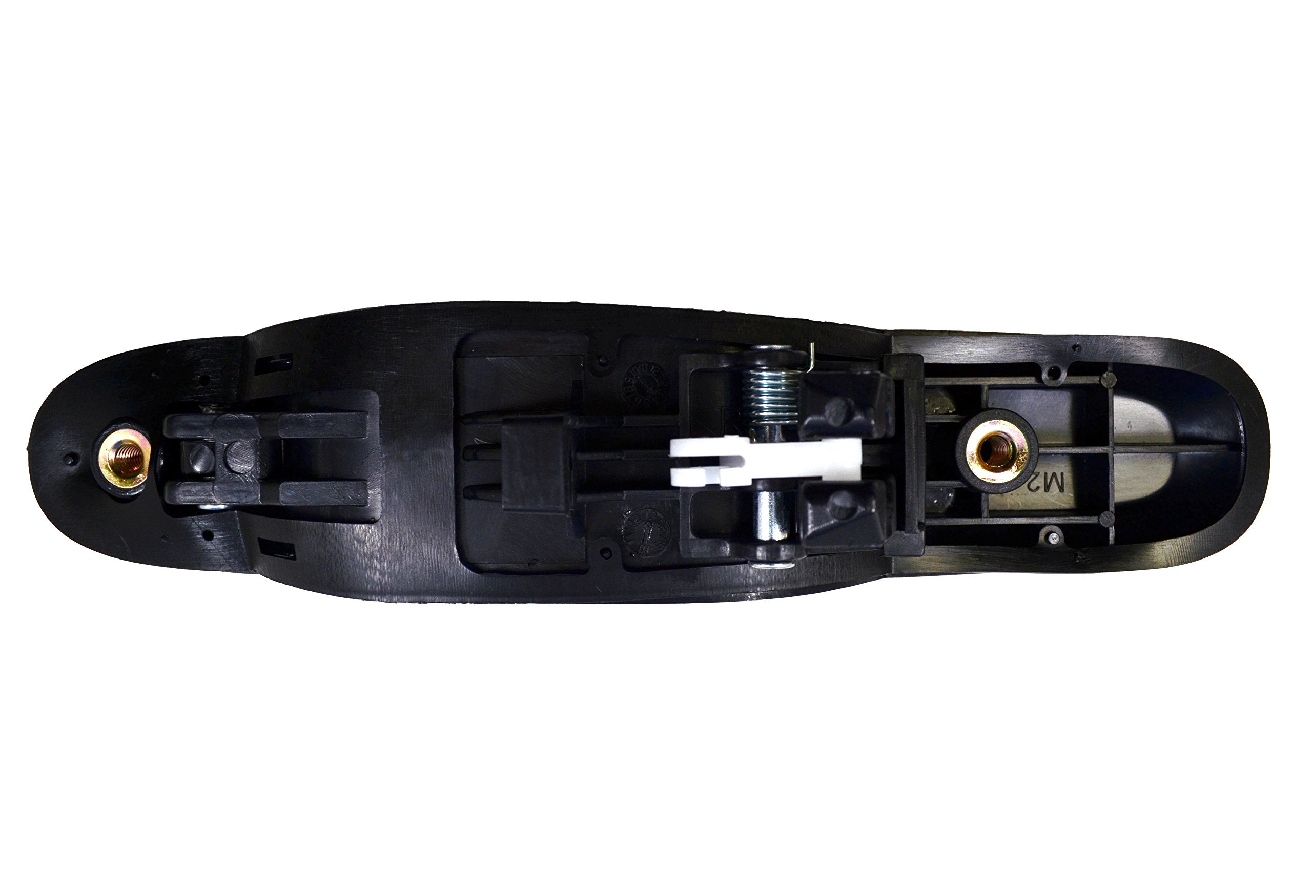 PT Auto Warehouse TO-3530S-M2 - Outside Exterior Outer Sliding Door Handle, Smooth Black - without Keyhole Hole, Rear (Left = Right)