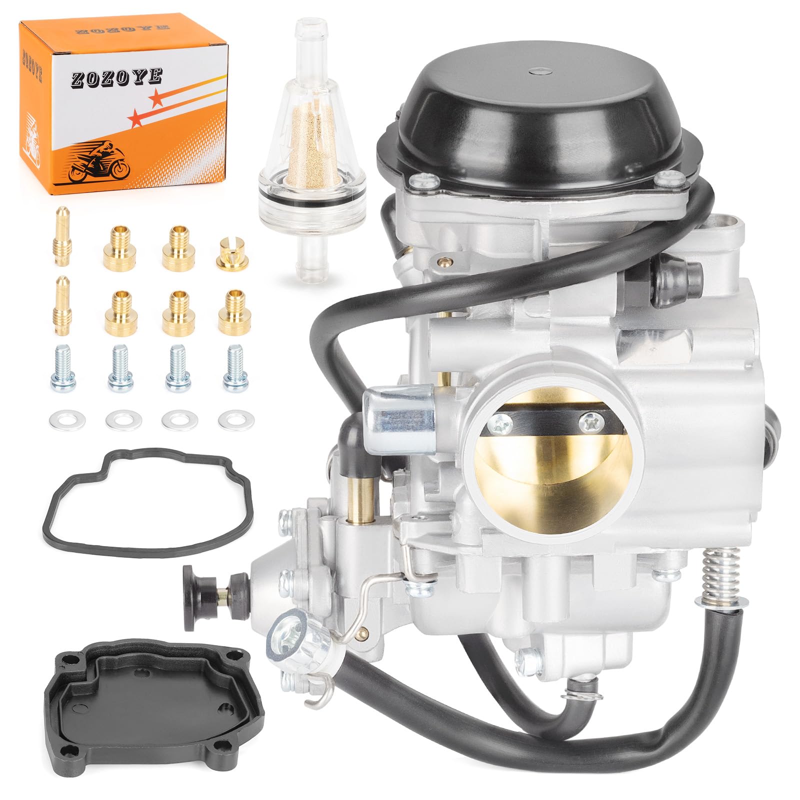 Carburetor Carb w/Diaphragm Cover for Arctic Cat 400 2x4/4x4 1998-2001 Bearcat 454 4x4 1998 500 4x4 1998-2000 (Exclude Auto Edit