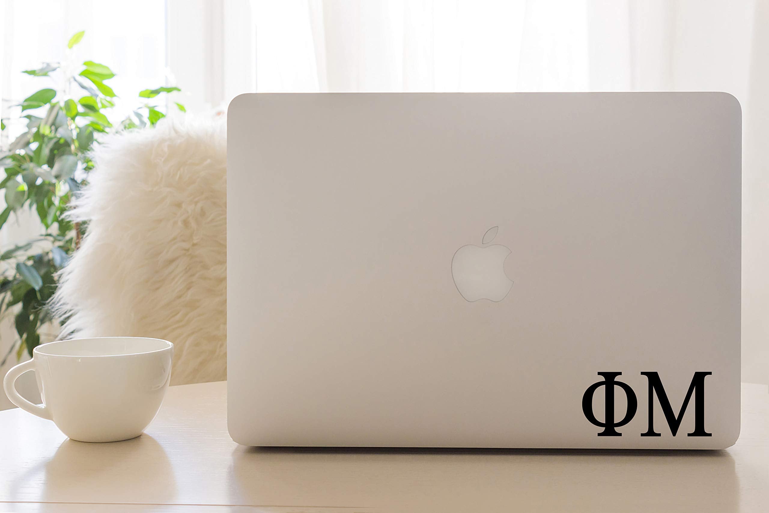 Pro-Graphx Phi Mu Greek Sorority Sticker Decal, 2.5 Inches Tall, Black