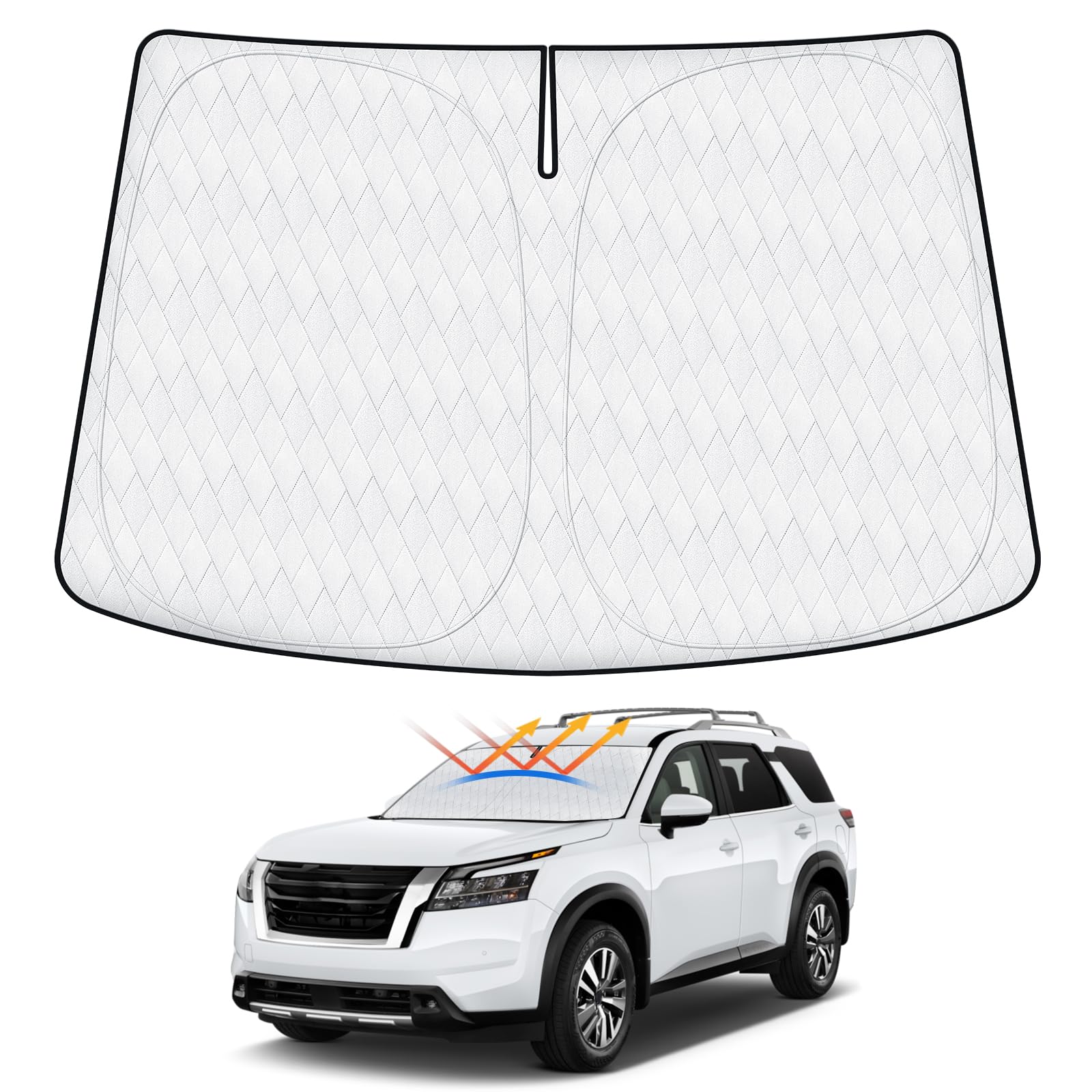 Cartist Windshield Sun Shade Custom Fit For Nissan Pathfinder 2022 2023 2024 2025 Accessories Foldable Car Front Window Sunshade