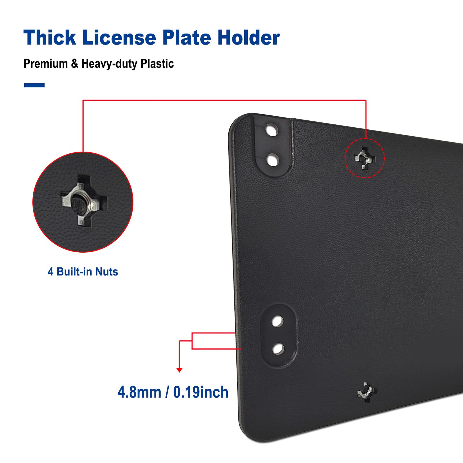 ZXFOOG Rear License Plate Holder Bracket for Mercedes-Benz 2007-2023, Bumper Tailgate Trunk Car Tag Frame Mounting Kit, Replaces