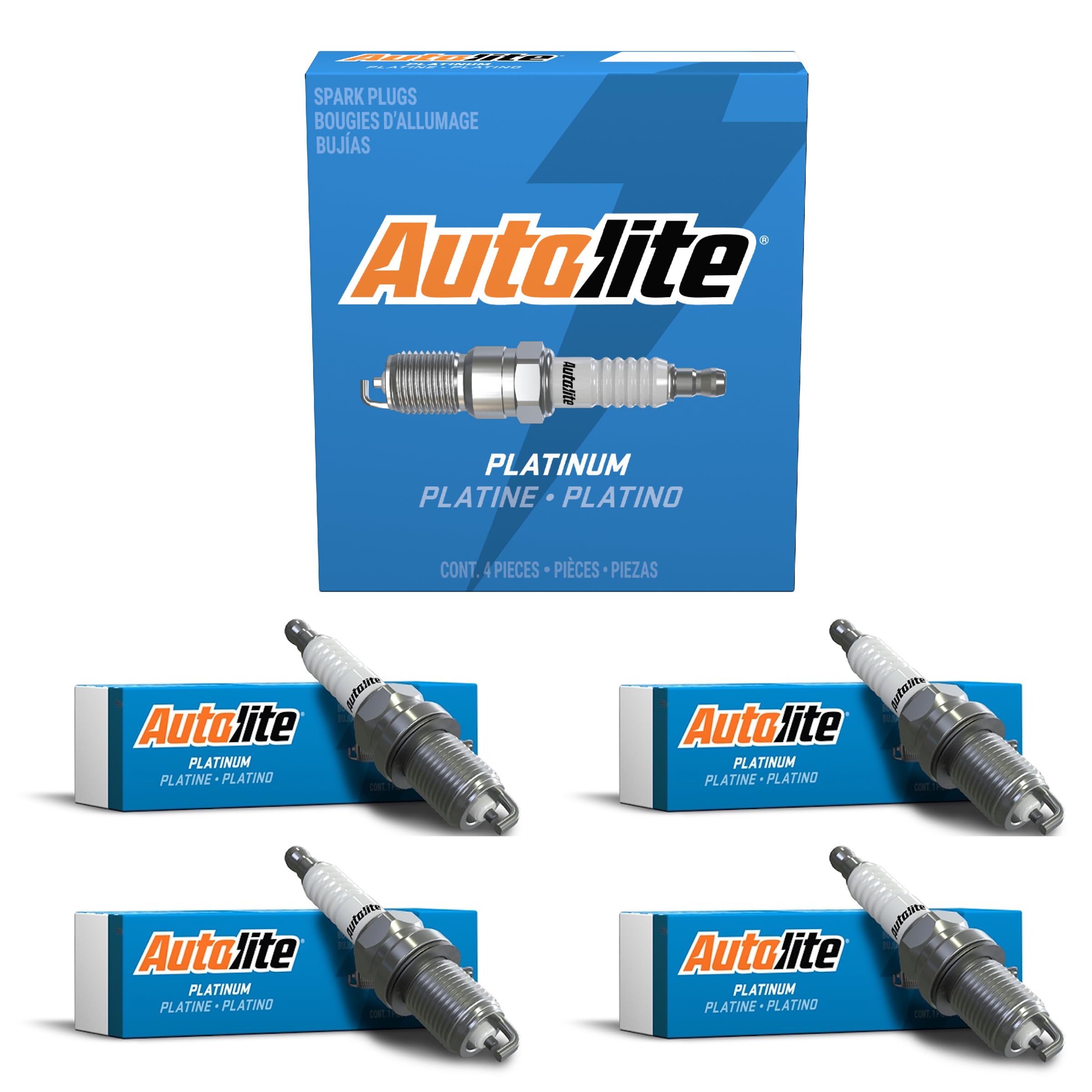 Autolite Platinum AP104 Automotive Replacement Spark Plugs (4 Pack)